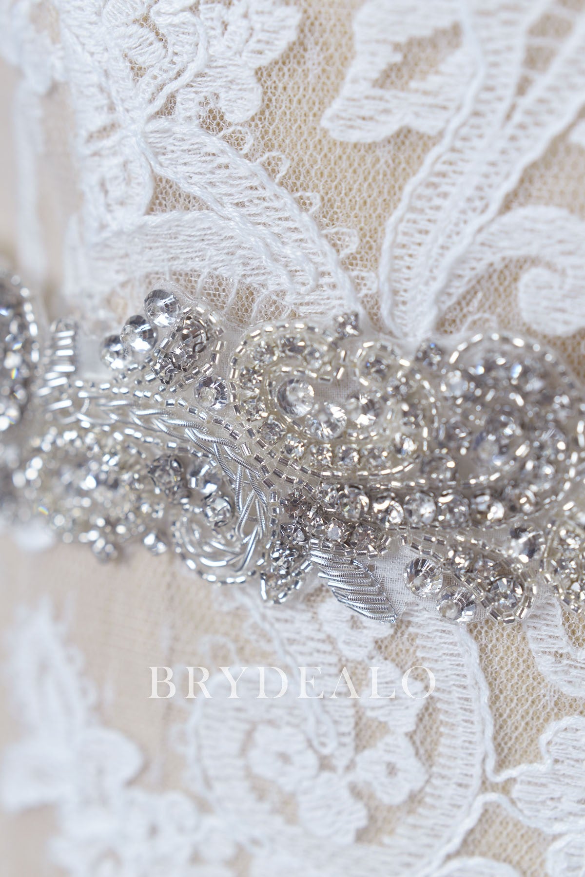 Beading Rhinestones Wedding Sash