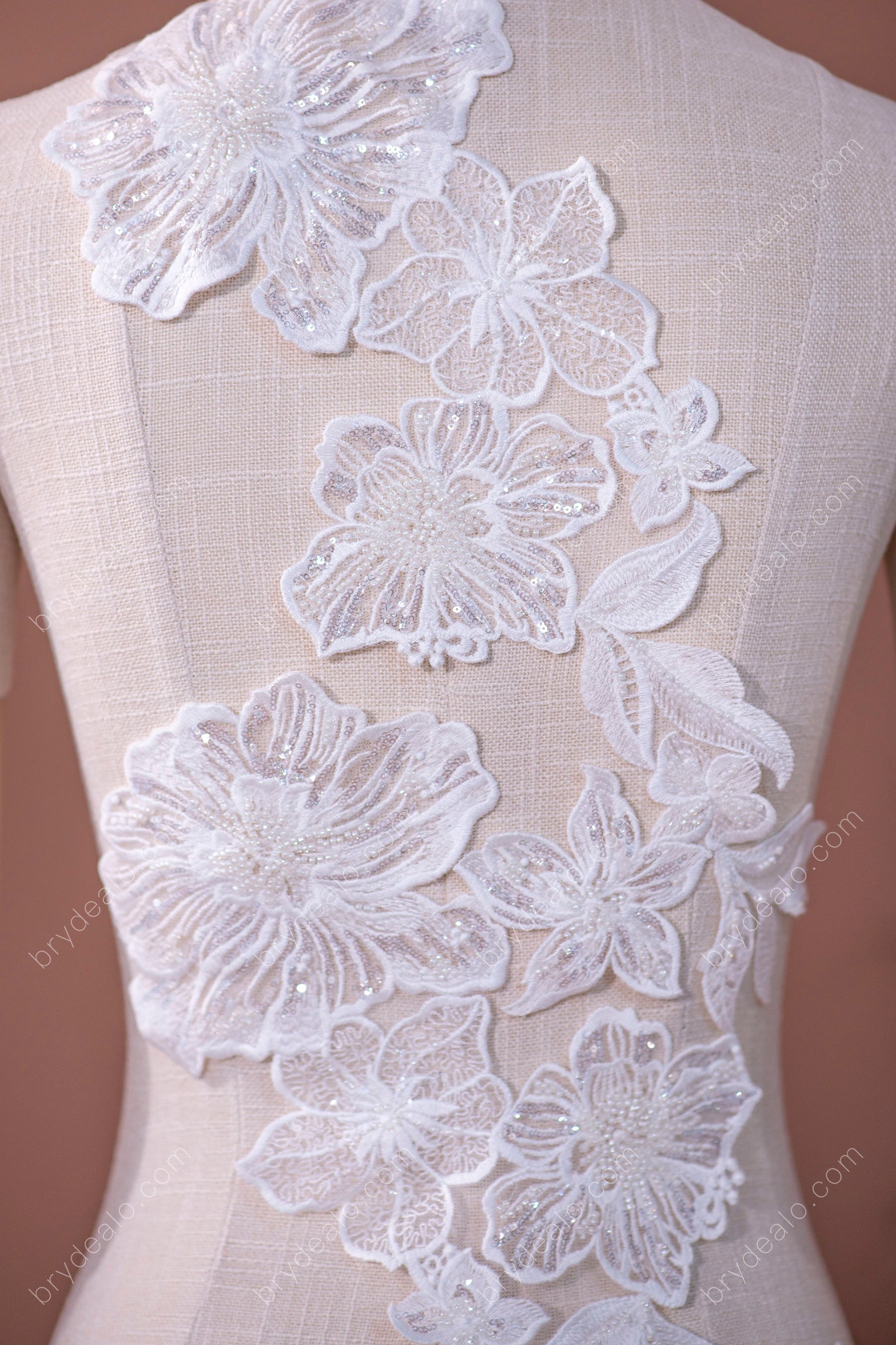 Beautiful Sequin Flower Designer Lace 