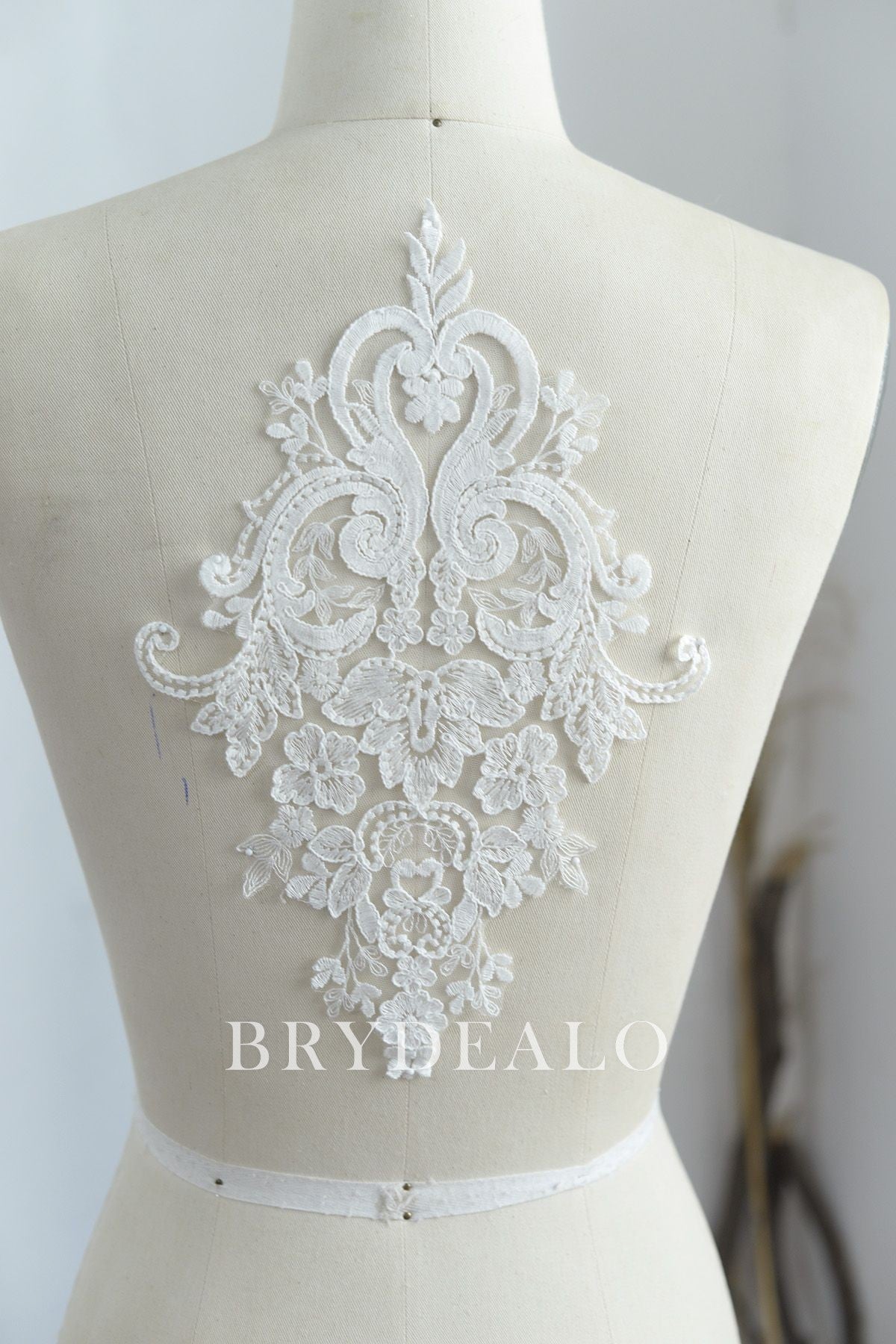 Beautiful Symmetrical Bridal Lace Applique