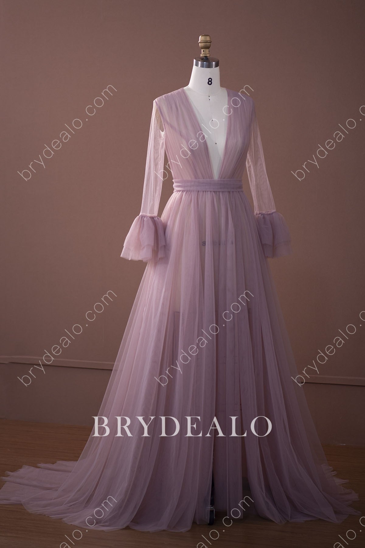 Sample Sale | Fairy Layered Bell Sleeve Soft Tulle Bridal Robe