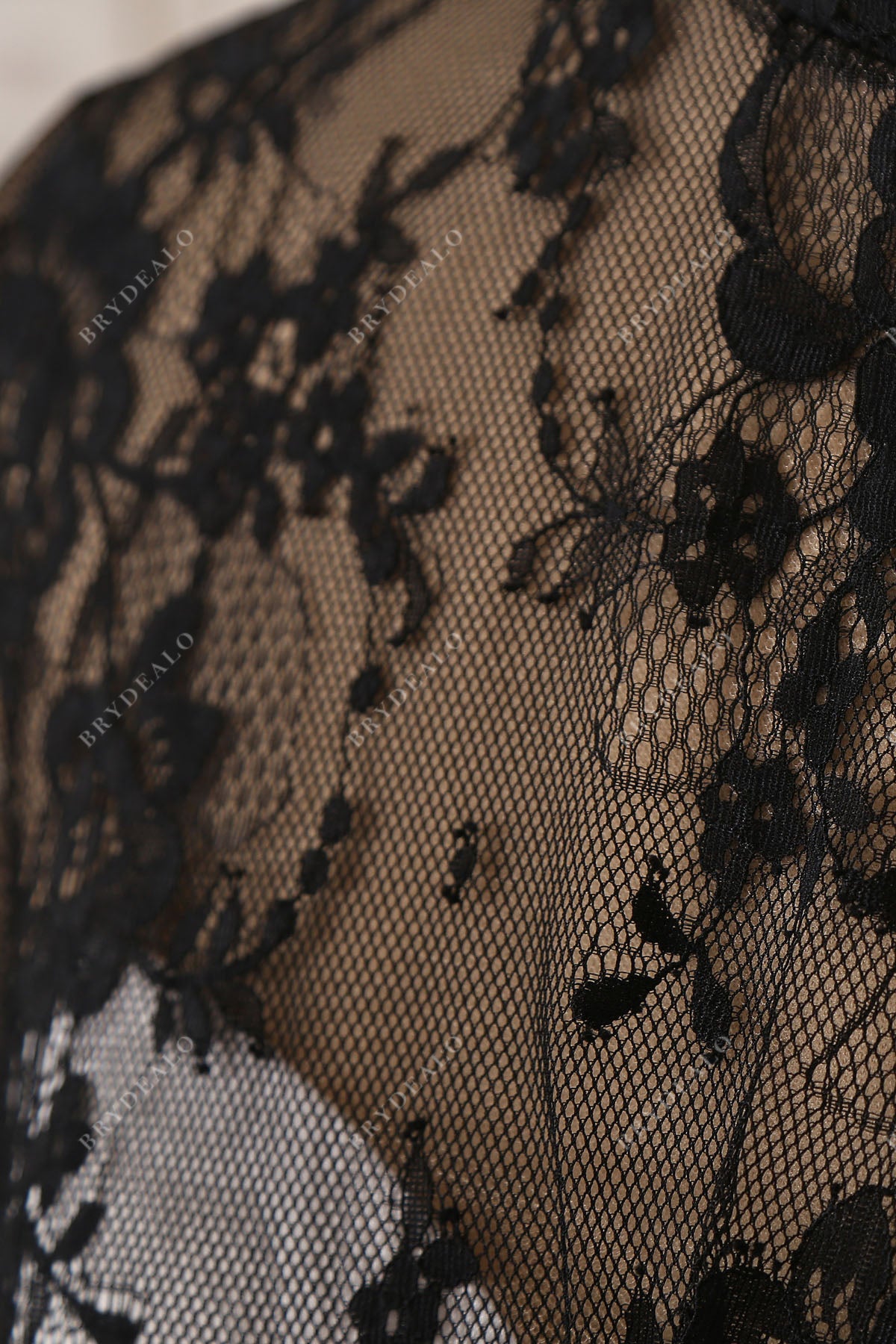 black lace bridal gown