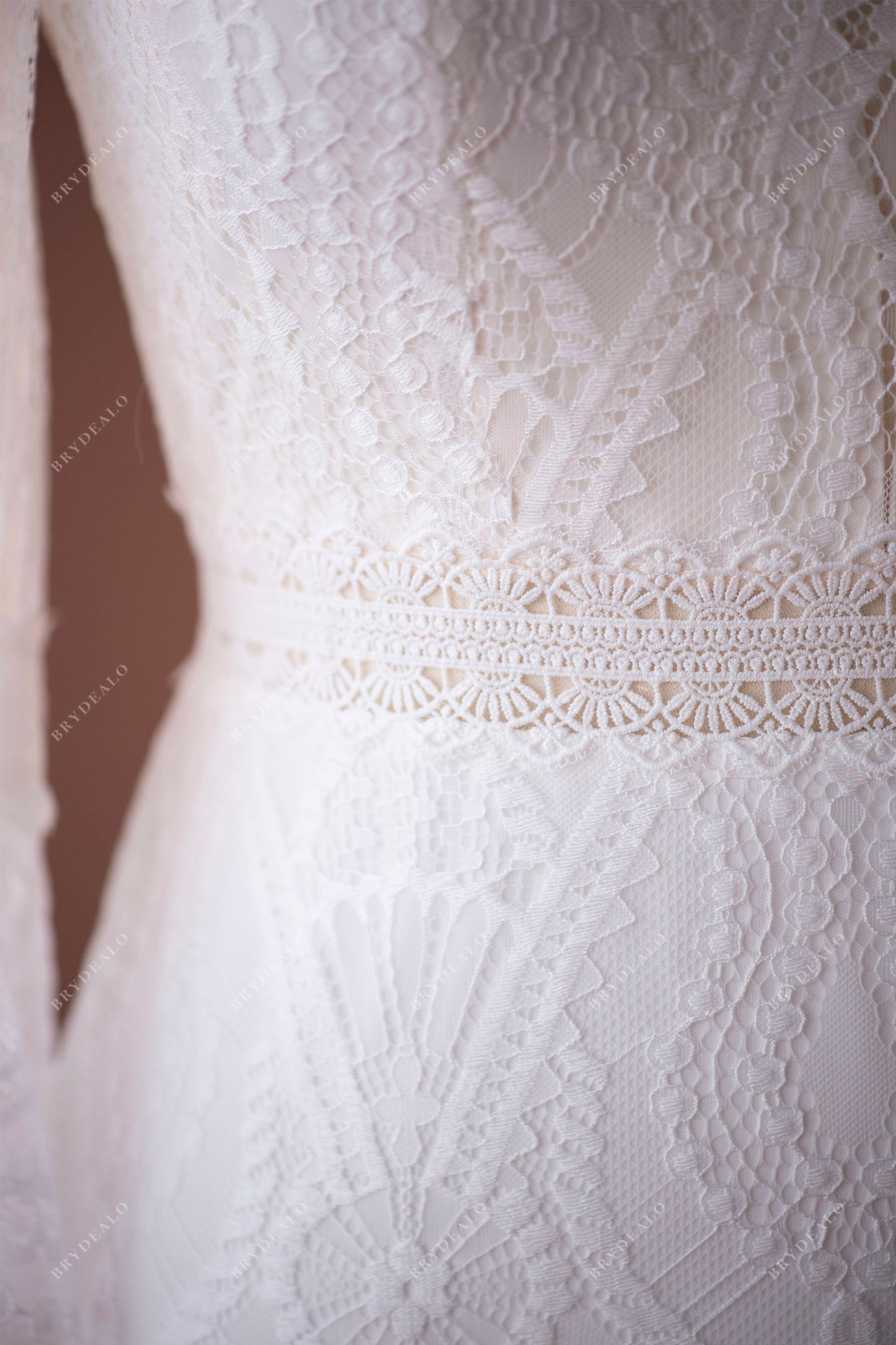 bohemian bridal lace trim waist