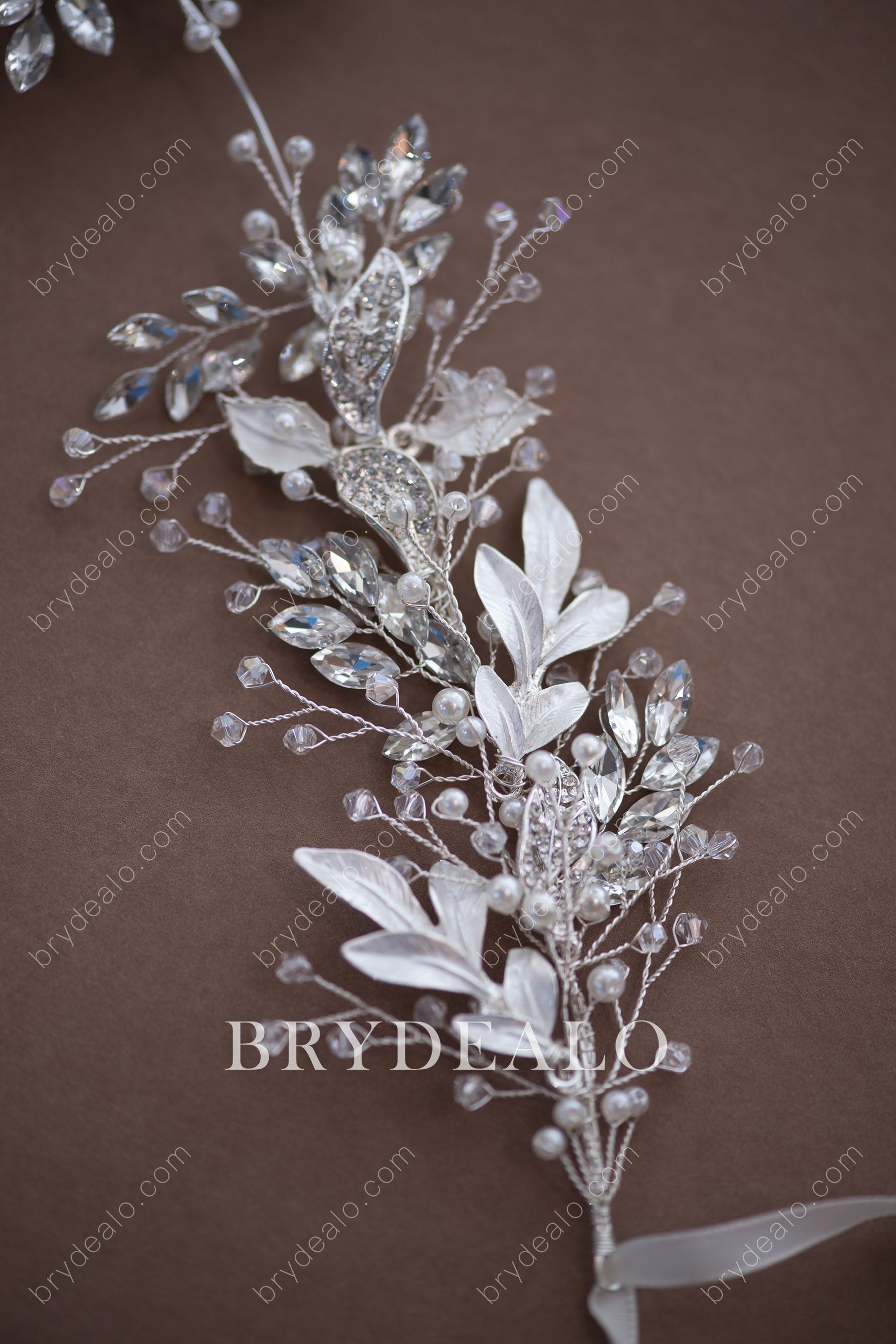  Crystals Pearls Bridal Headpiece