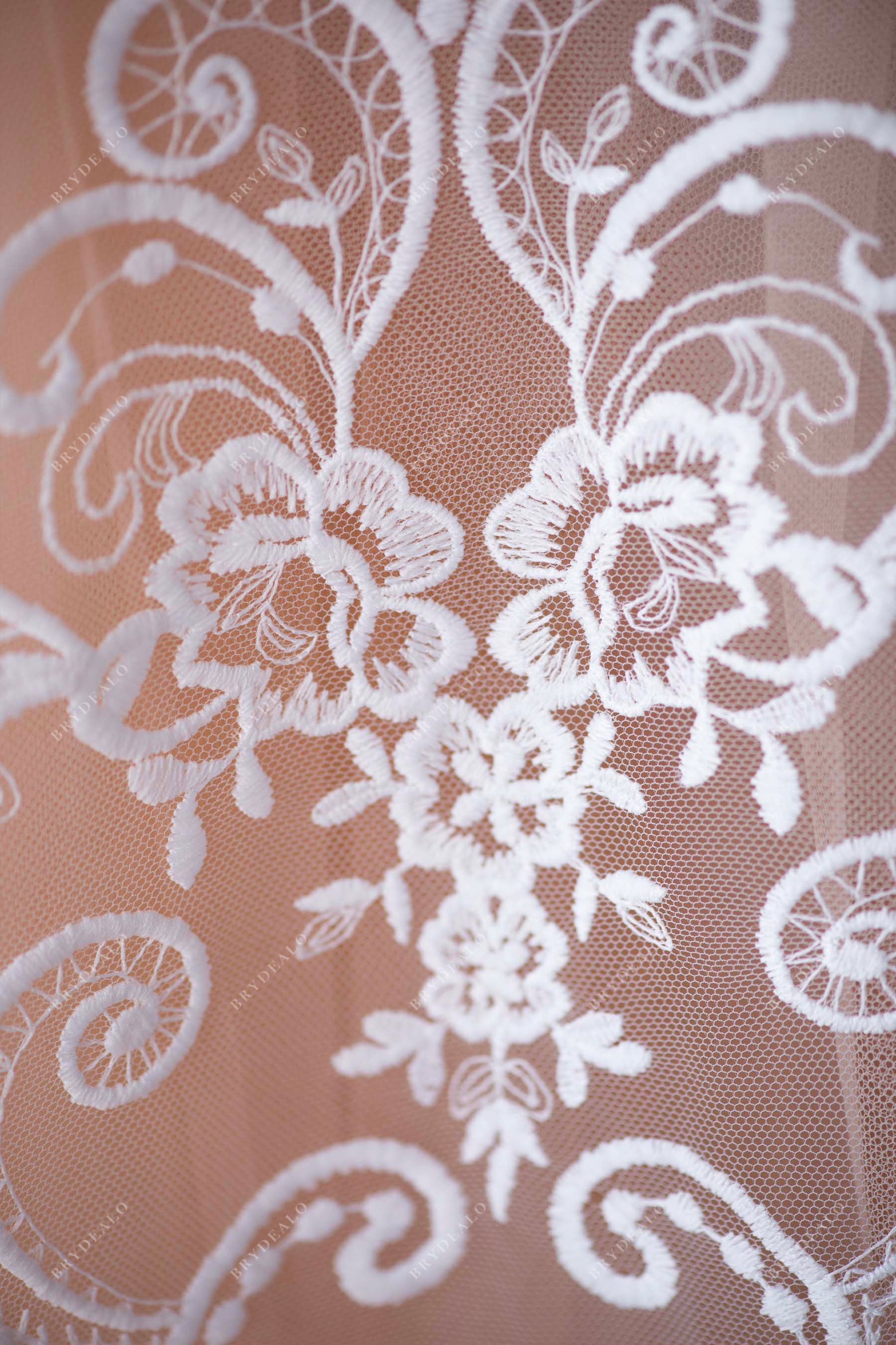 wholesale bridal lace fabric for wedding dress 