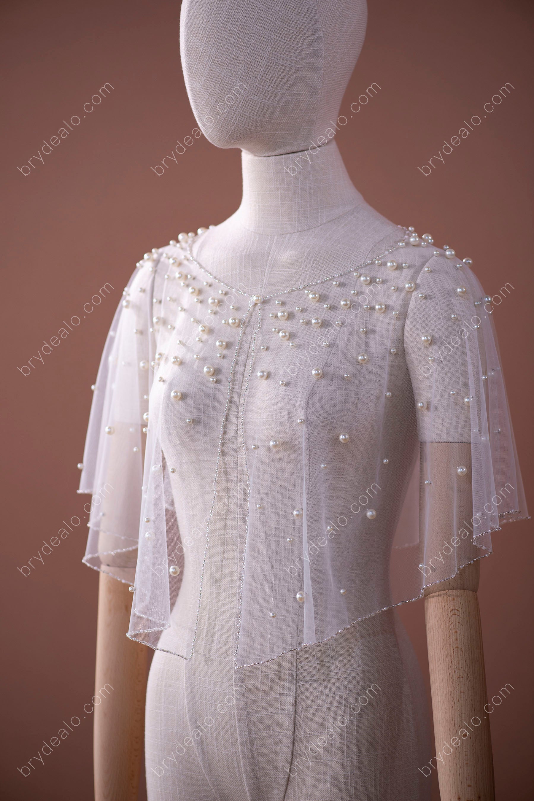 wholesale pearls wedding cape