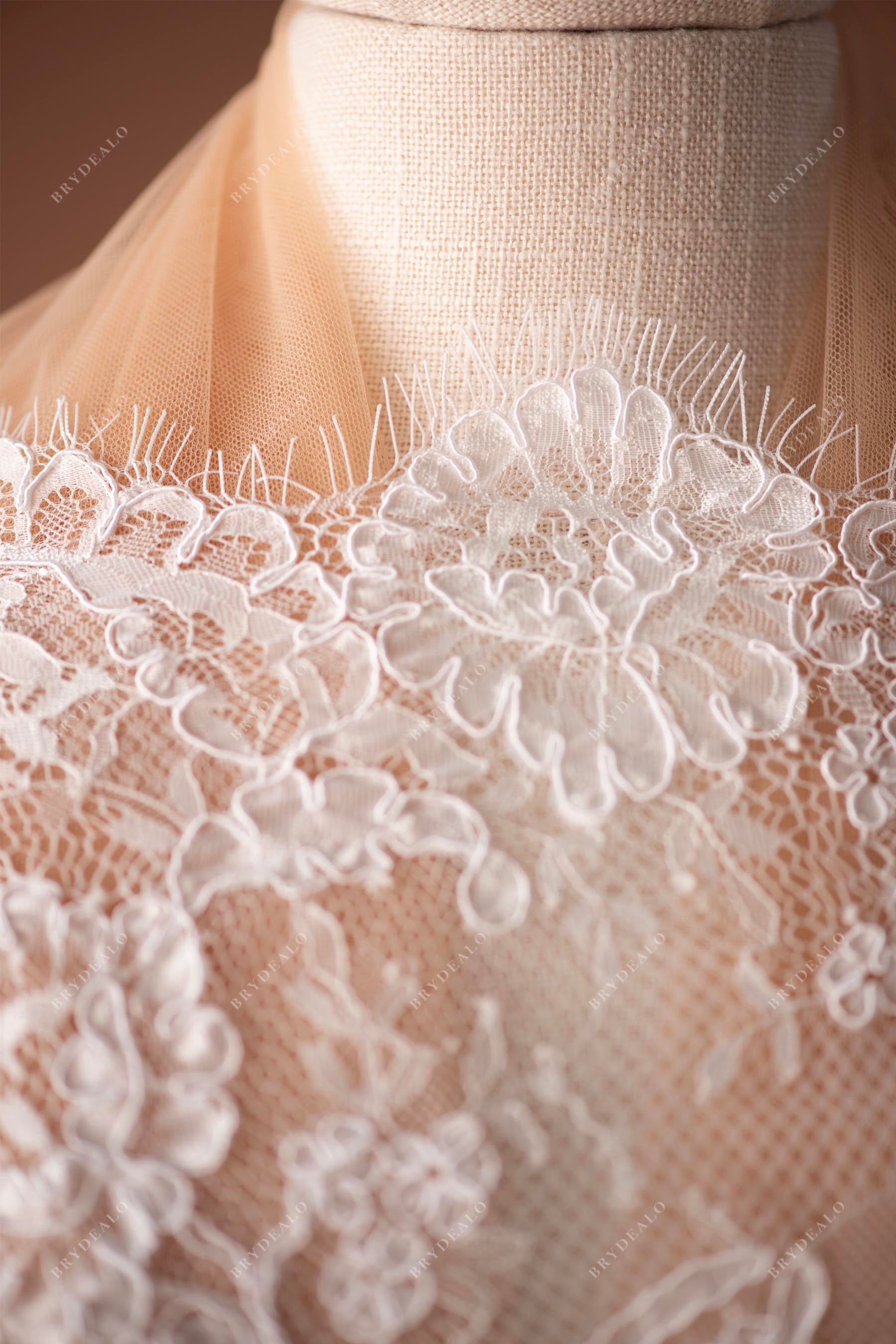 corded eyelash bridal lace for wedding dresses