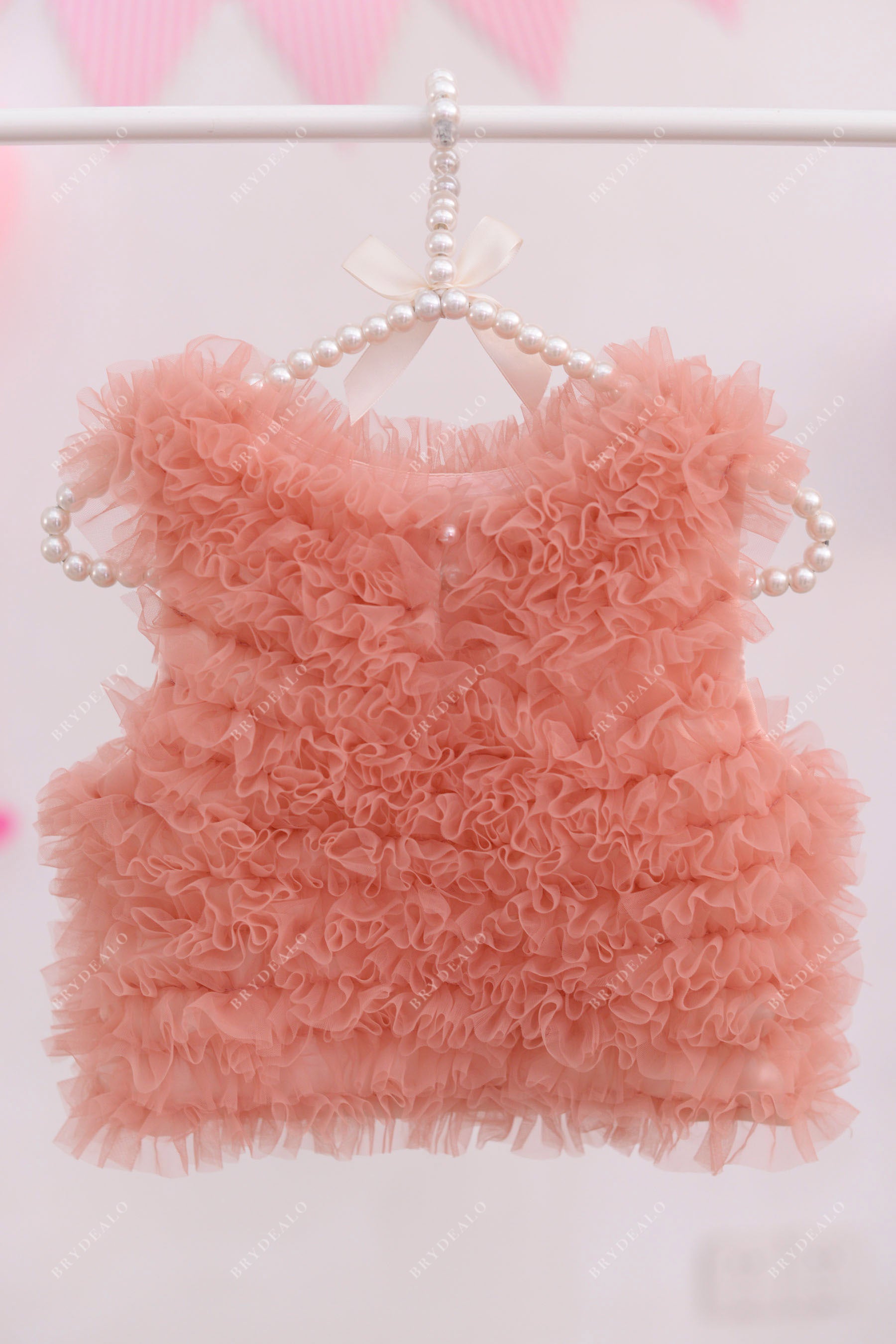 cute two-piece fluffy tulle kids tank top