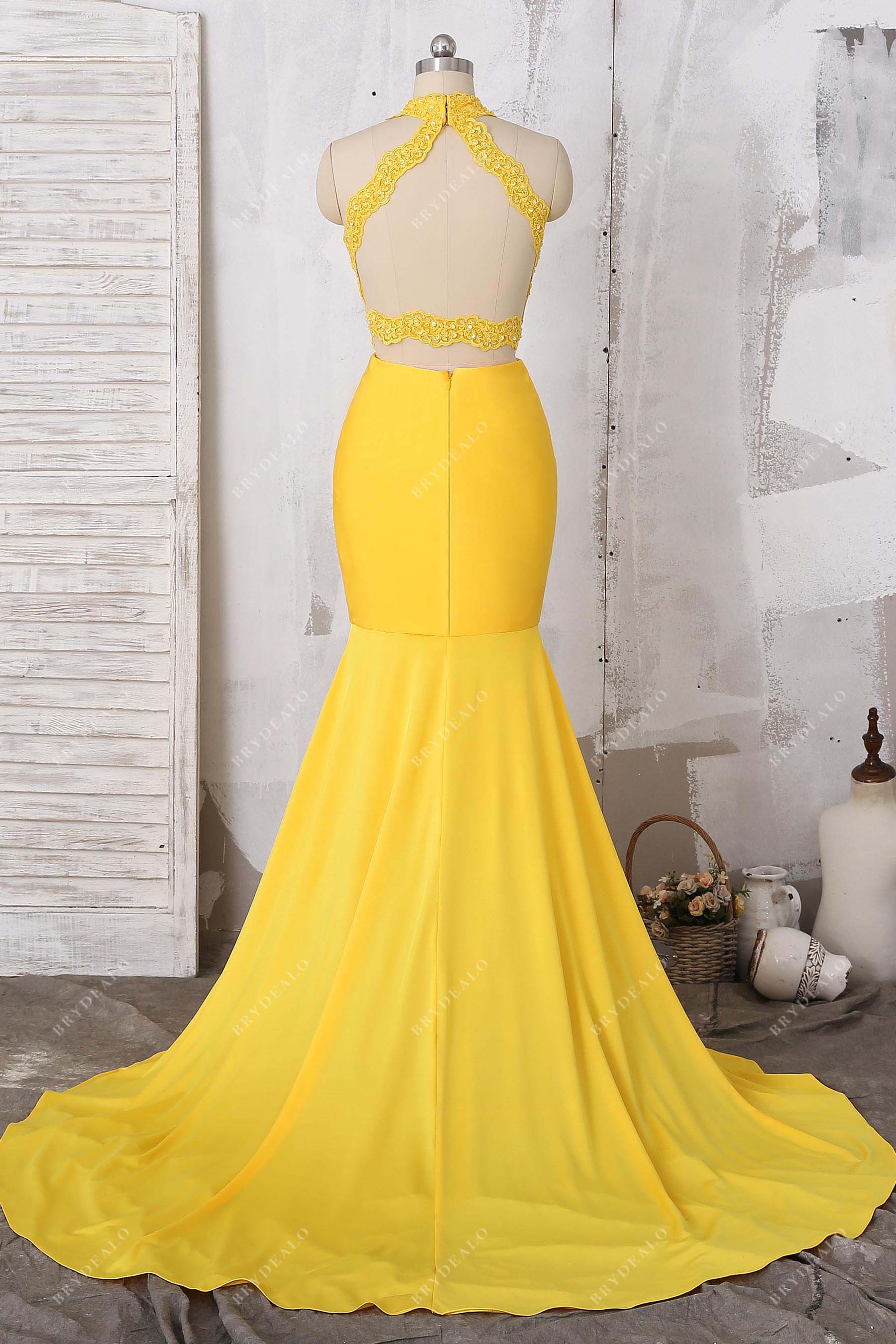 Yellow Mermaid Prom Dresses