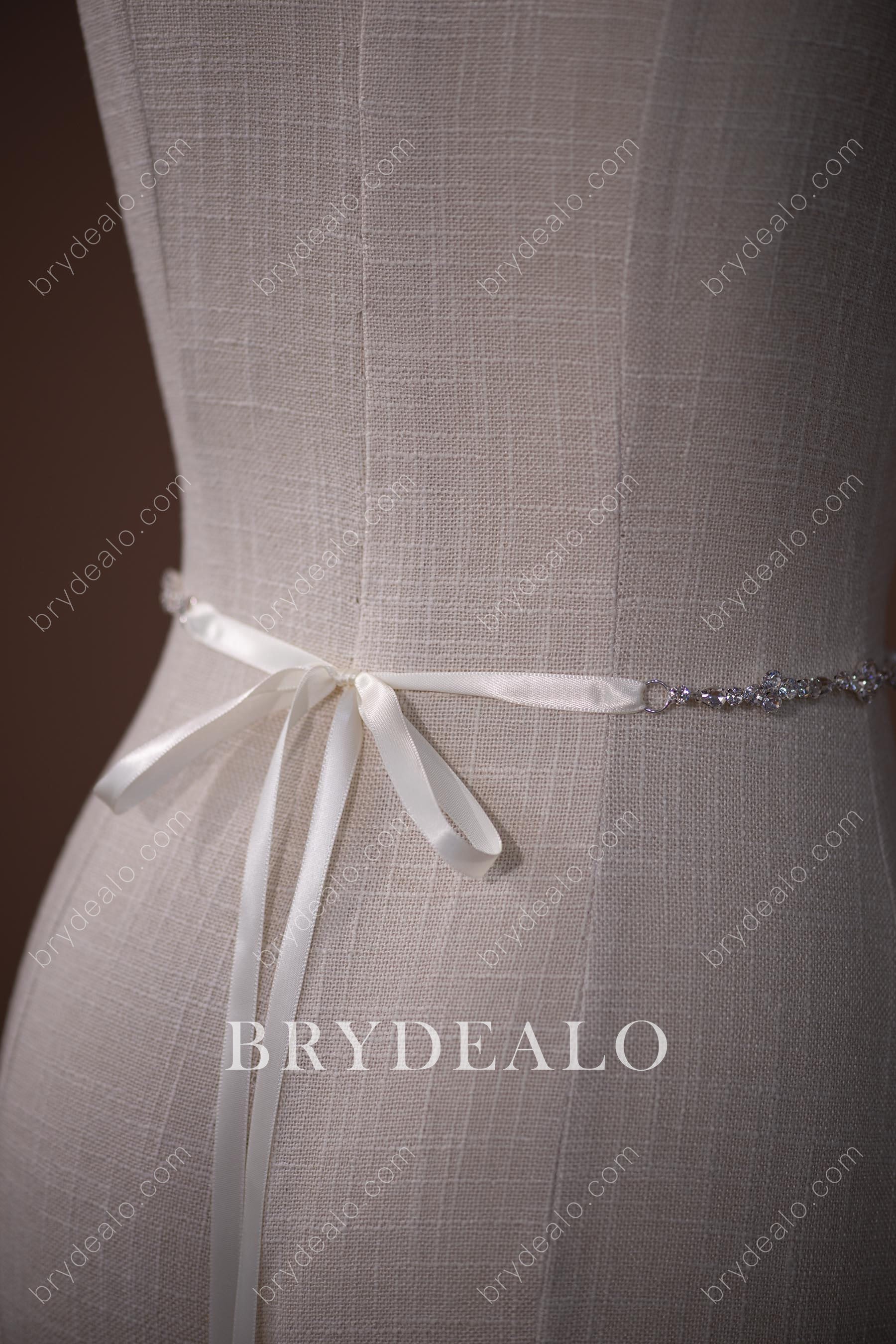 Dainty Crystals Bridal Sash for Wholesale