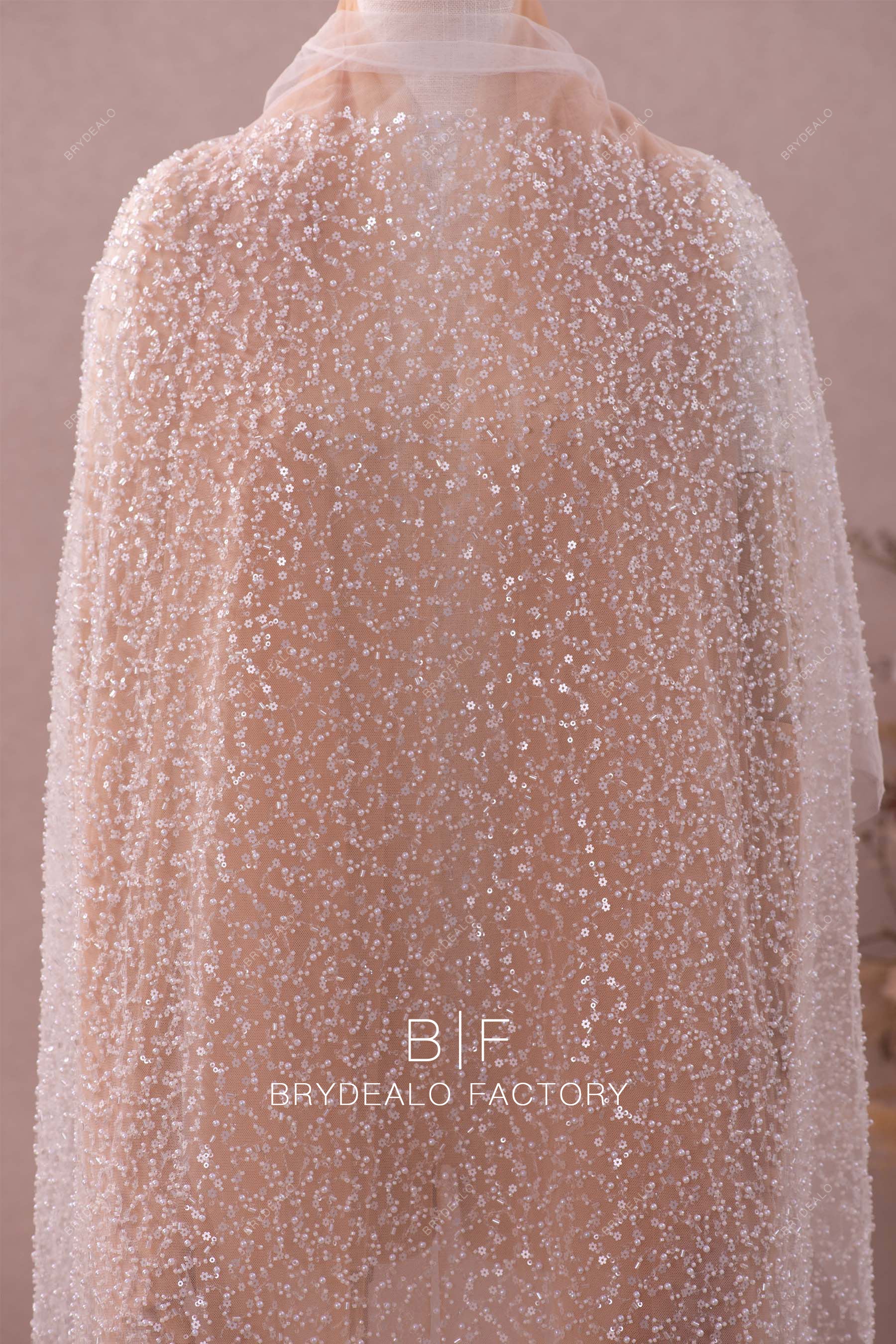 delicate beaded tulle