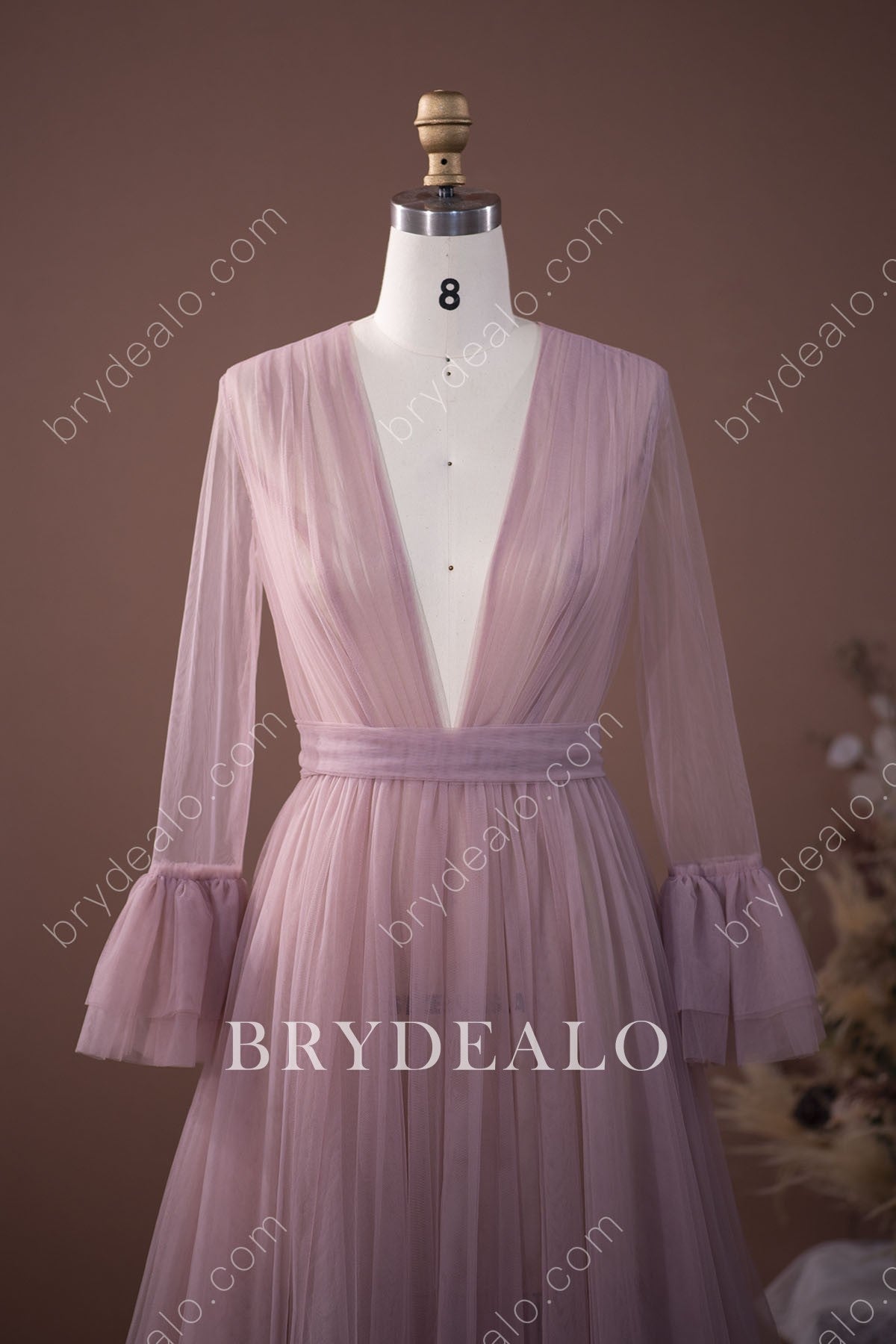 Sample Sale | Fairy Layered Bell Sleeve Soft Tulle Bridal Robe