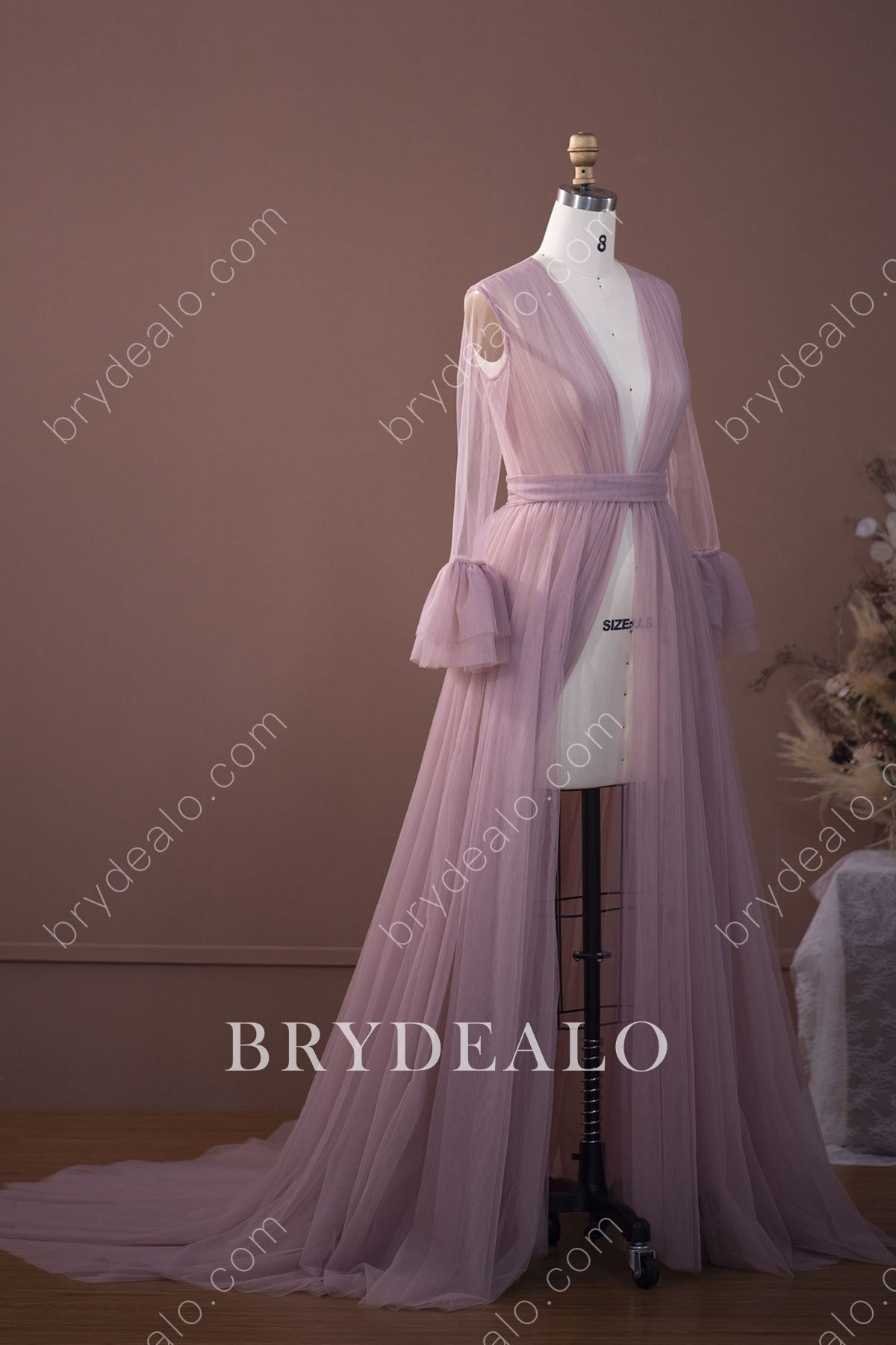 Sample Sale | Fairy Layered Bell Sleeve Soft Tulle Bridal Robe