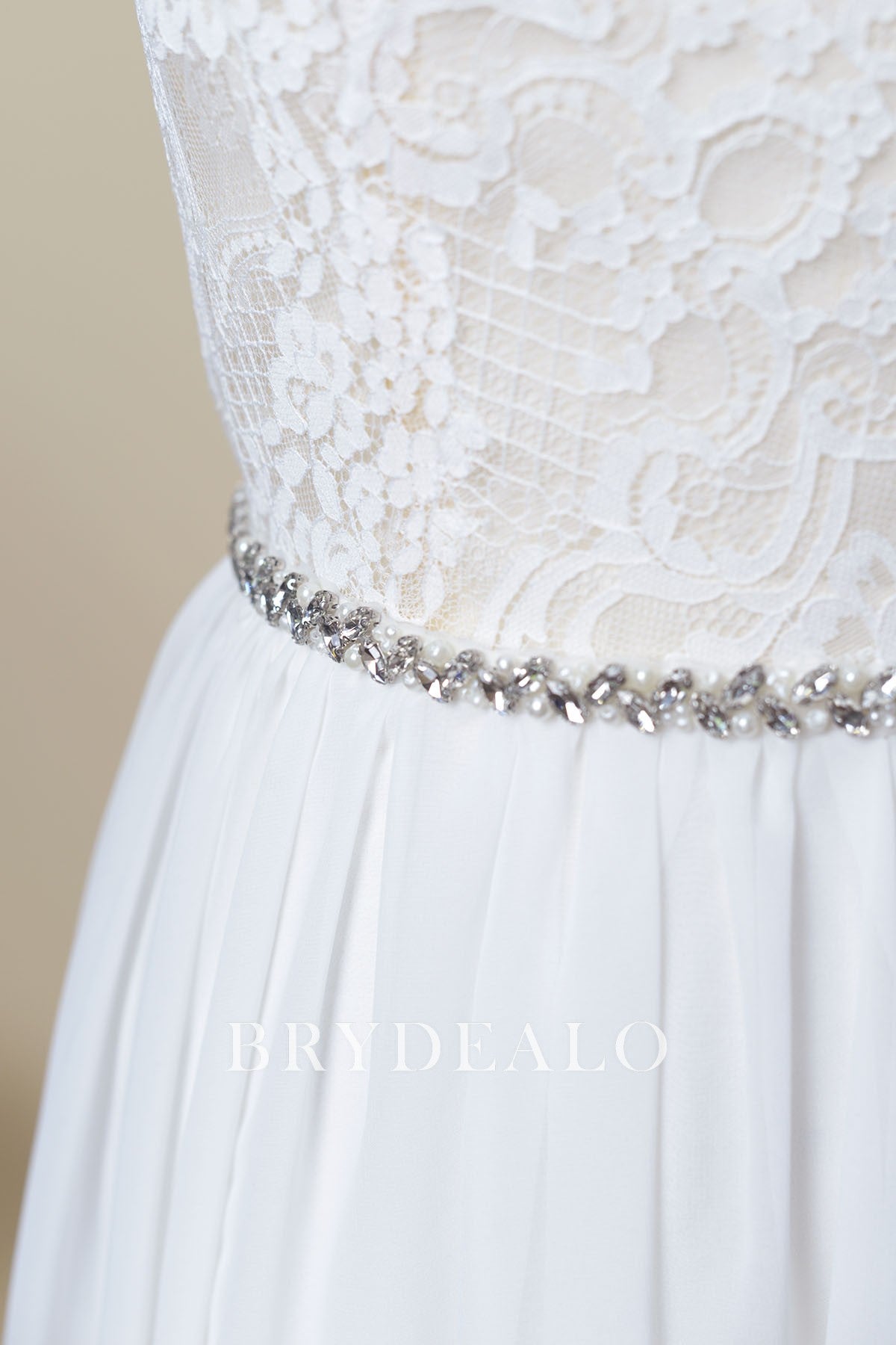 Wholesale Crystals Pearls Ties Bridal Belt