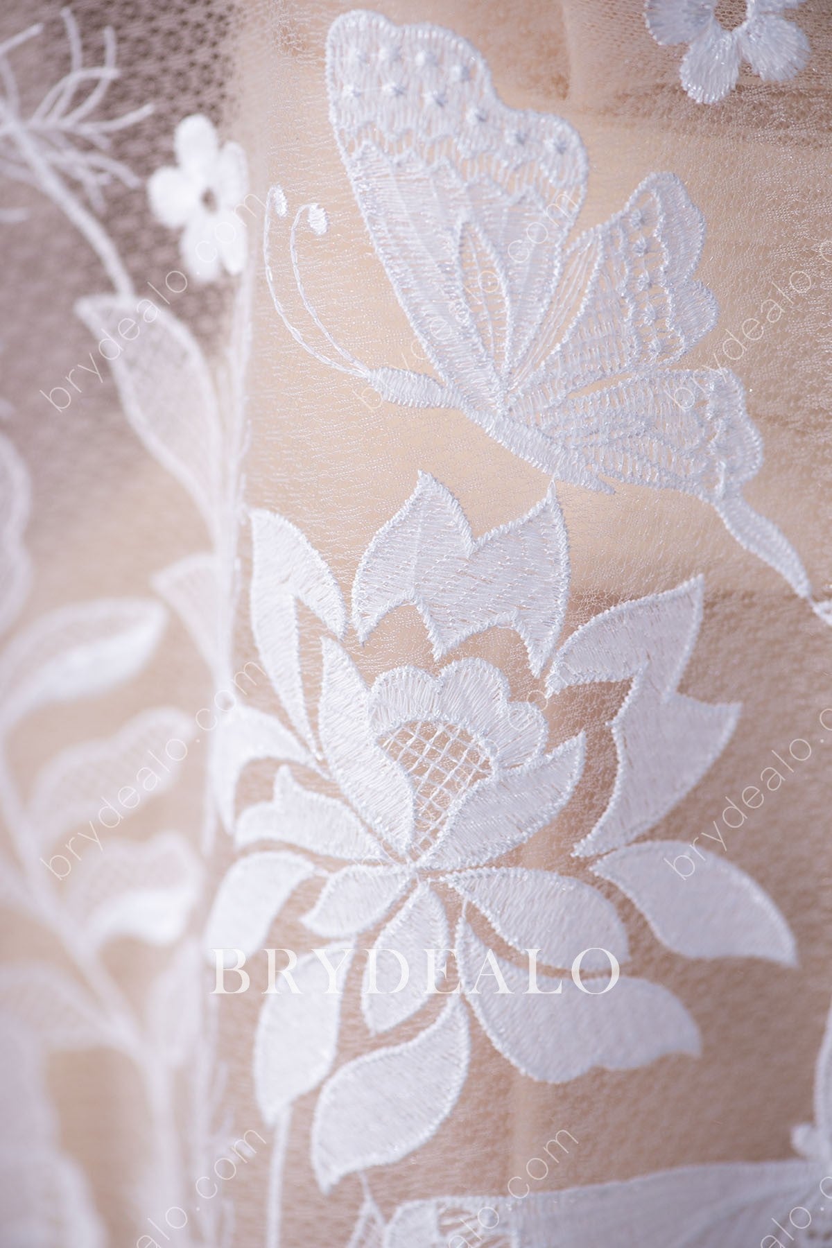 Best Romantic Flower Butterfly Designer Lace Fabric