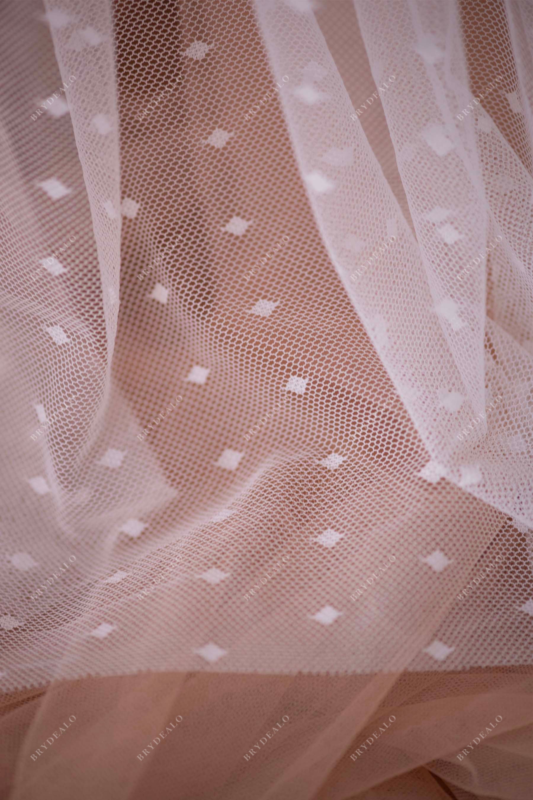 elastic dot tulle fabric for formal dresses