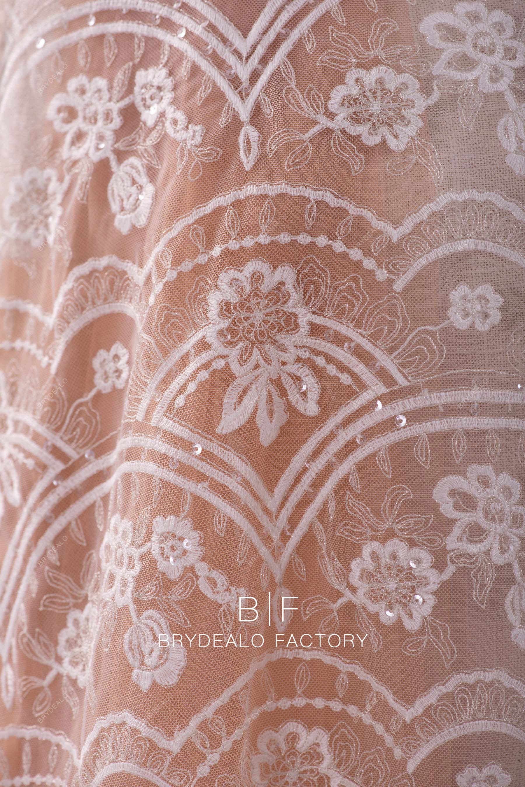 embroidery scalloped lace