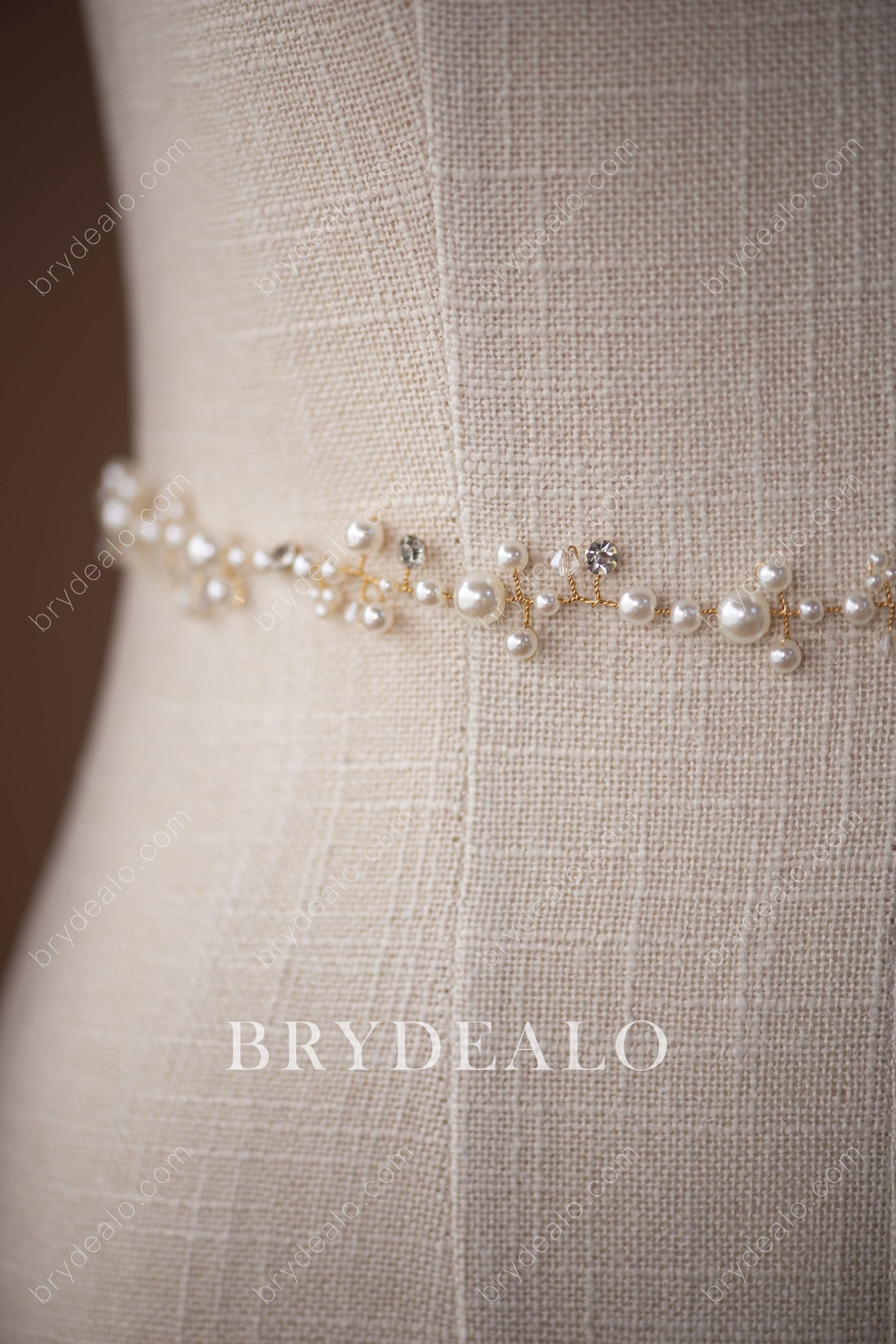 Best Pearls Crystals Bridal Sash