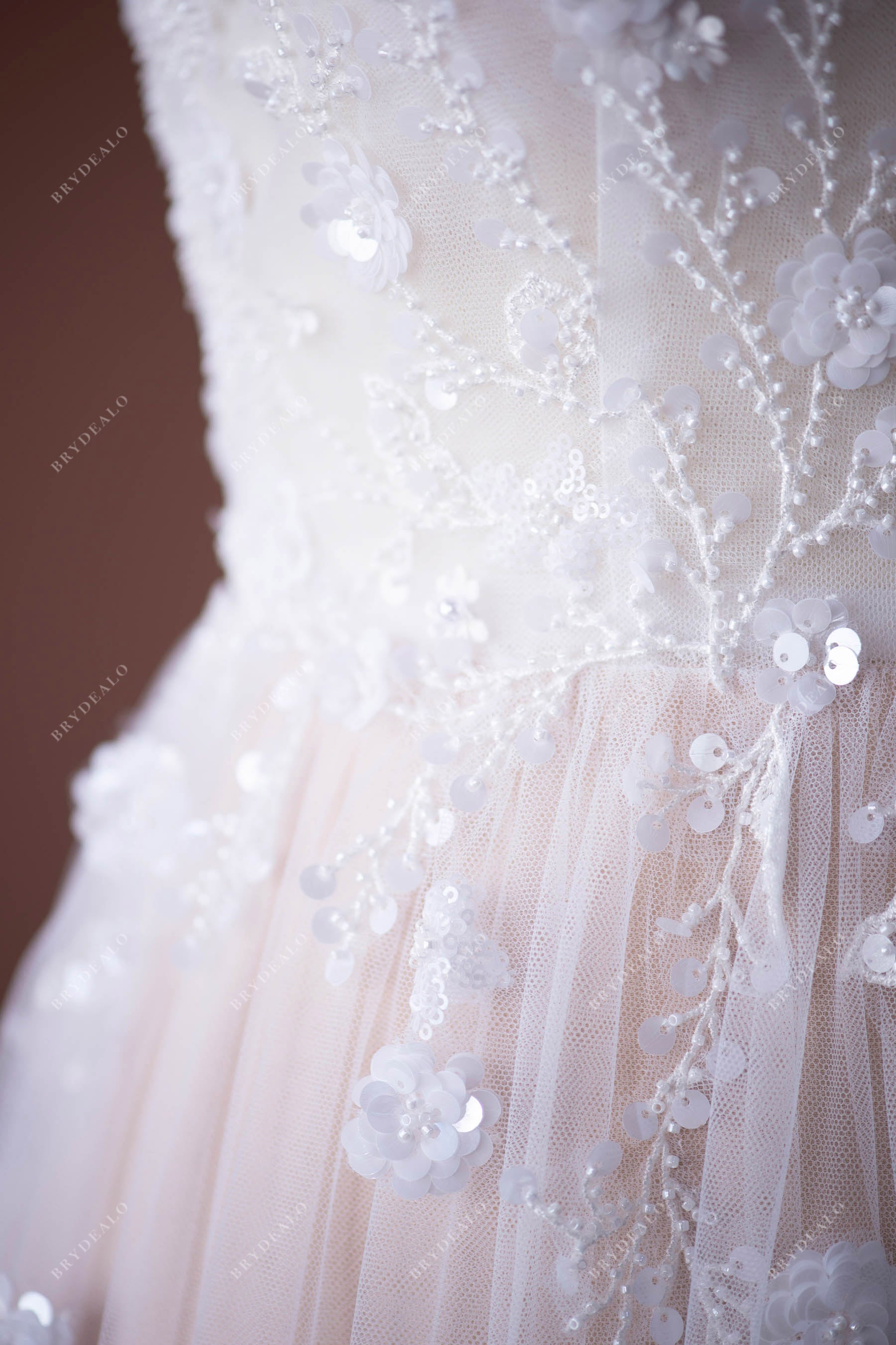 Fairy Flower A-line Wedding Dress Sample