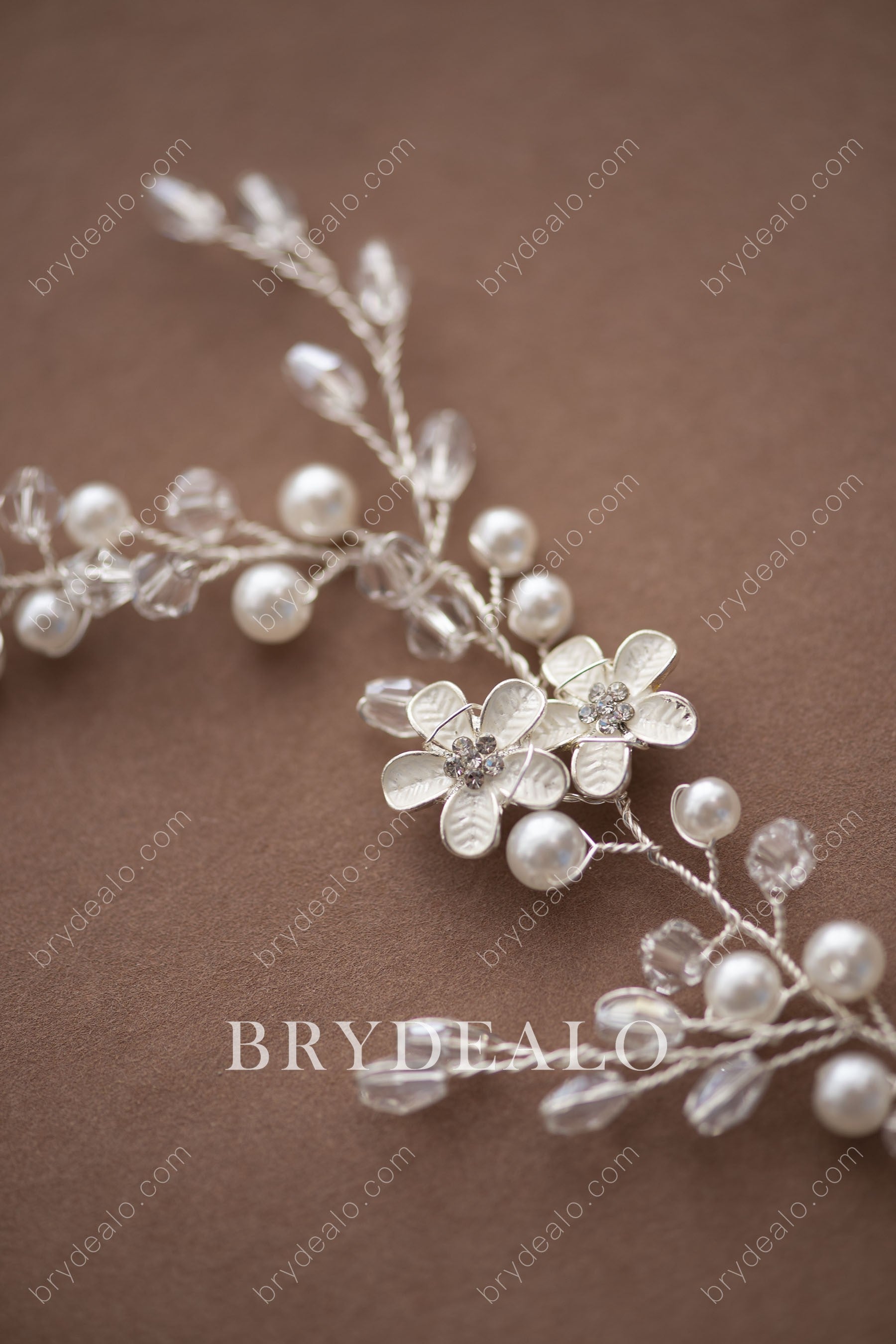 Flower Alloy Pearls Rhinestones Bridal Sash for Wholesale