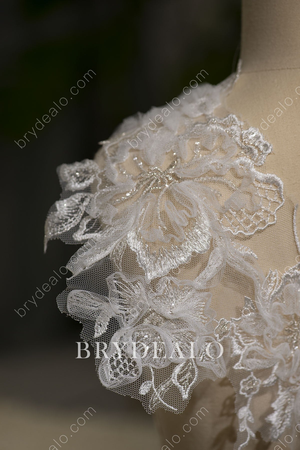 Fairy 3D Tulle Flower Embroidery Lace 