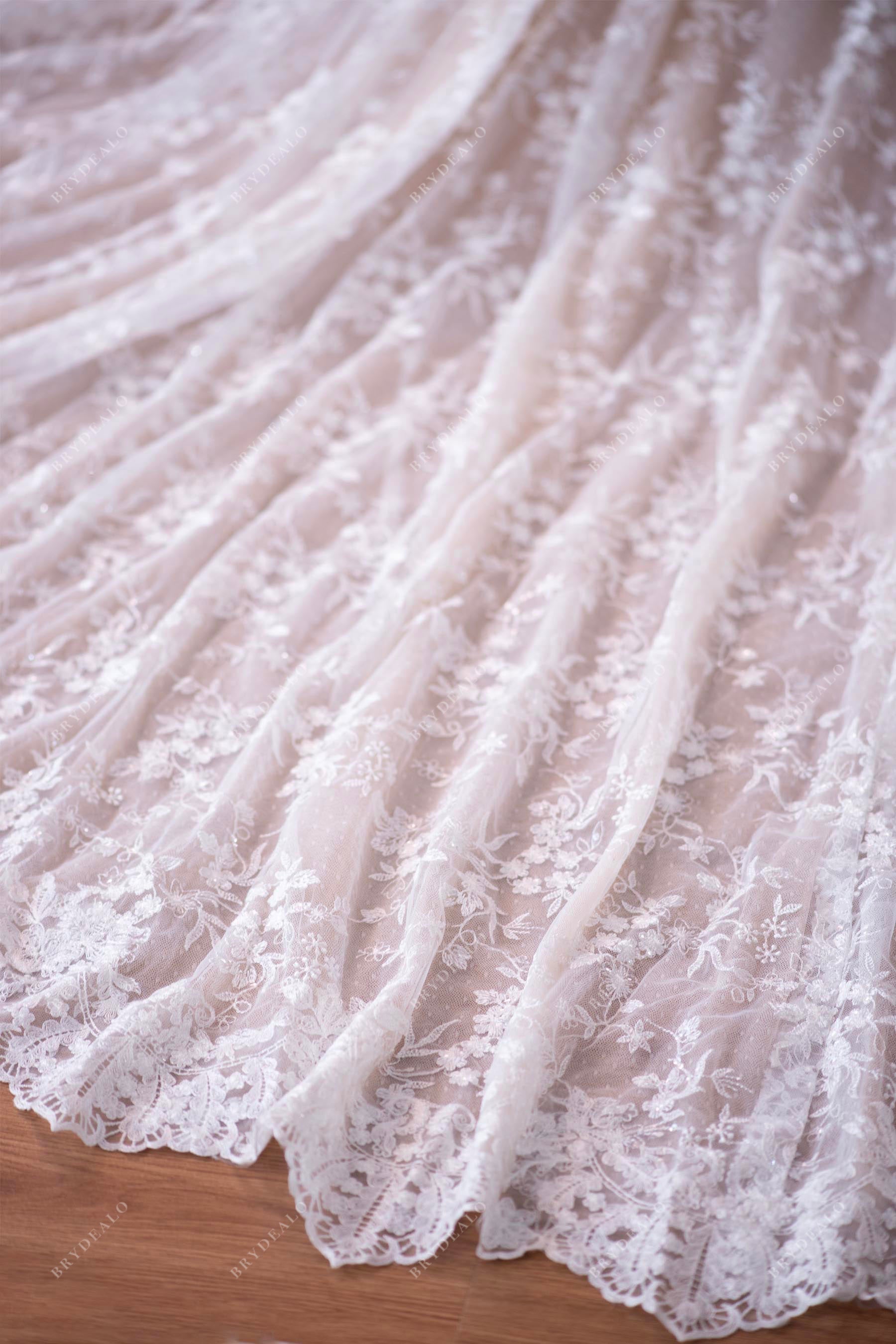 flower bridal lace fabric