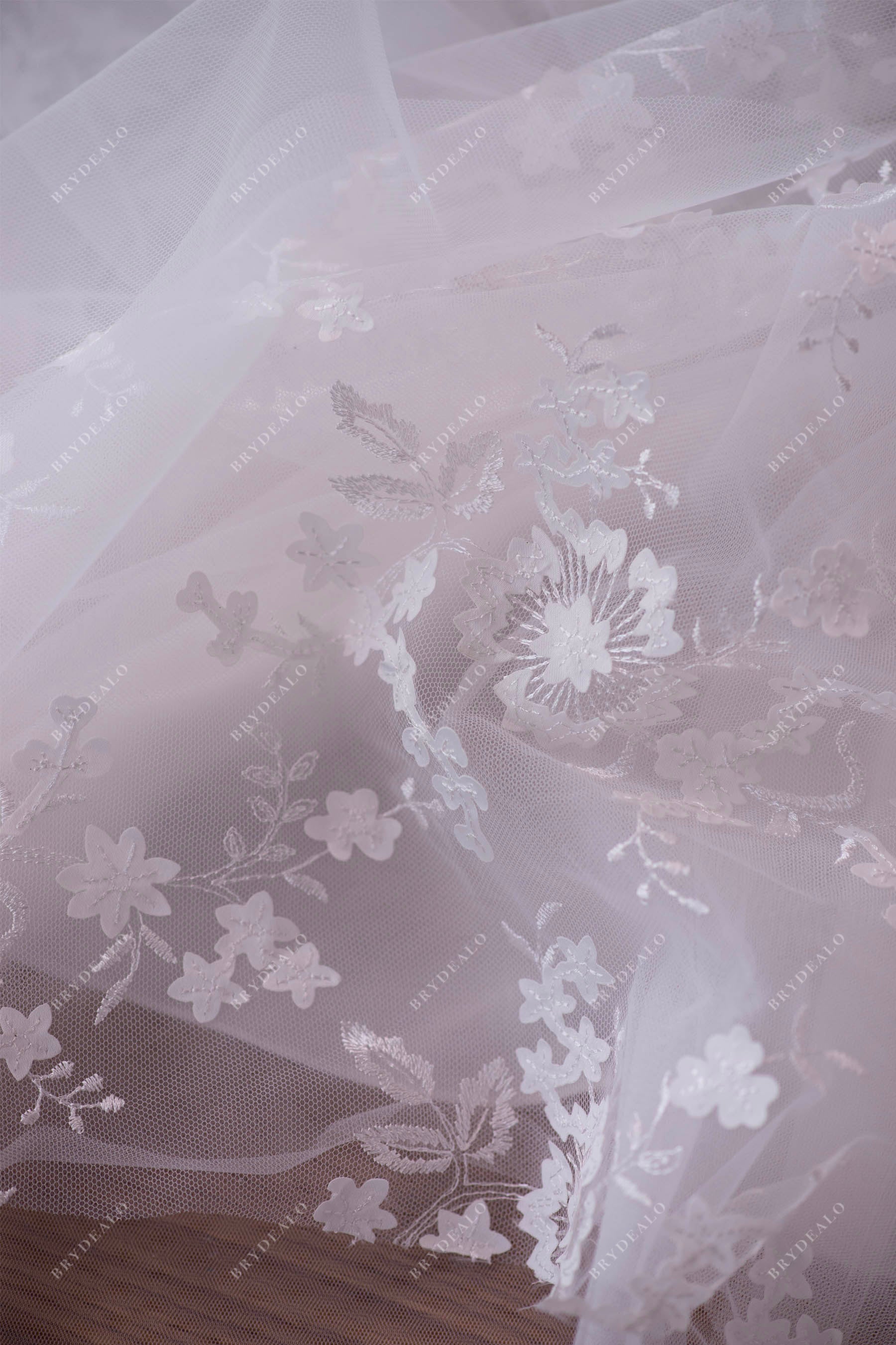 floral lace bridal gown