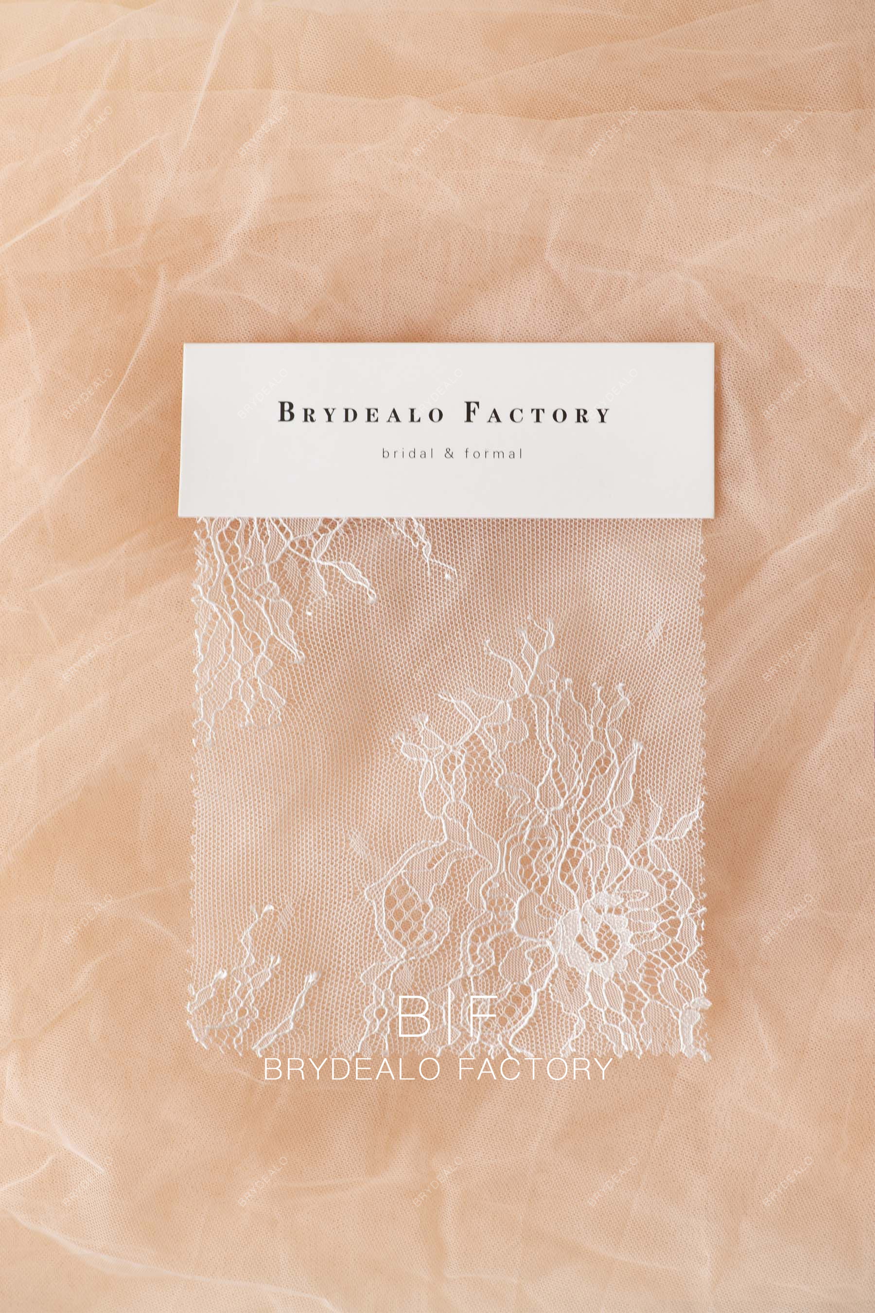 flower dot motif lace fabric swatch