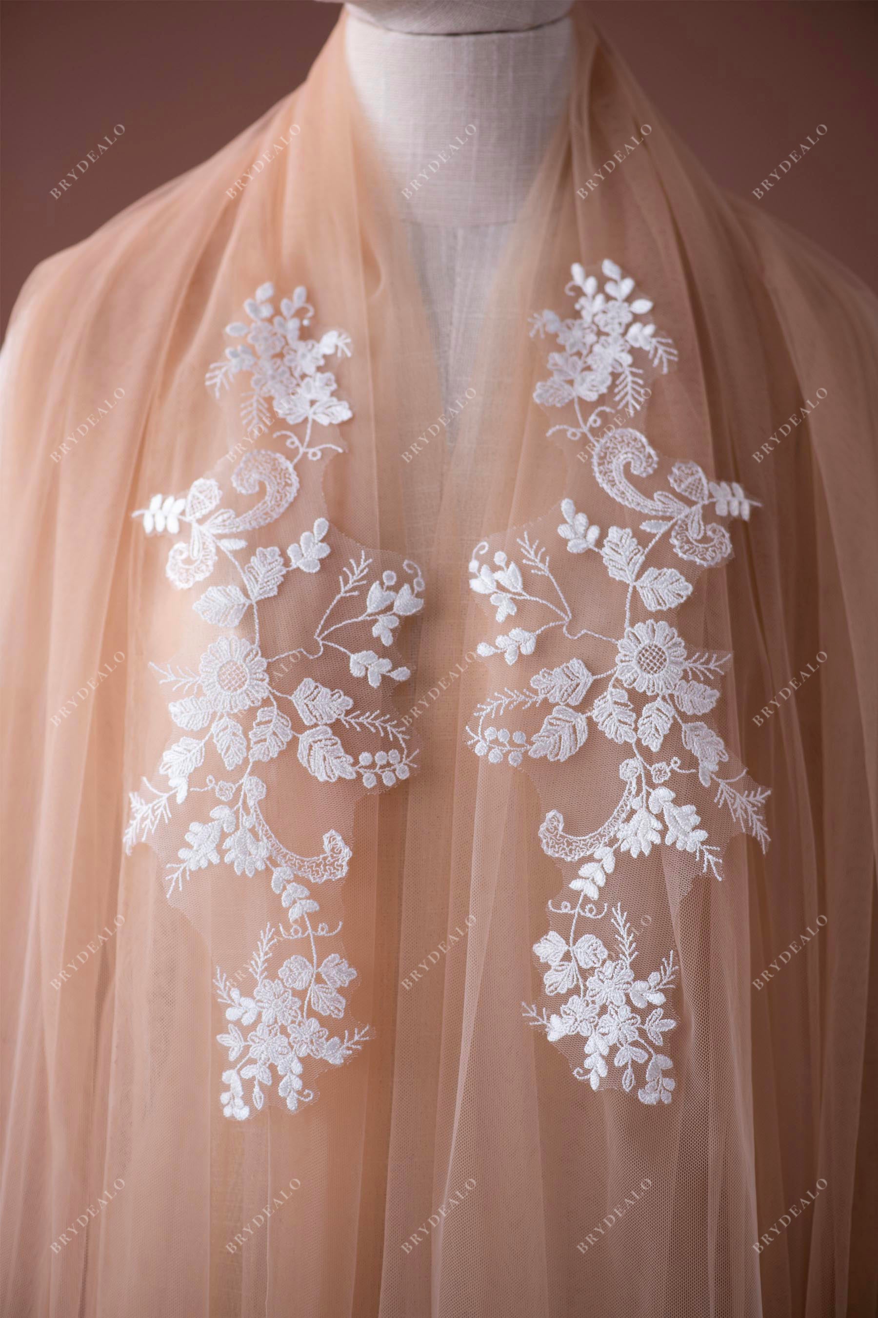 flower lace appliques for wedding dress