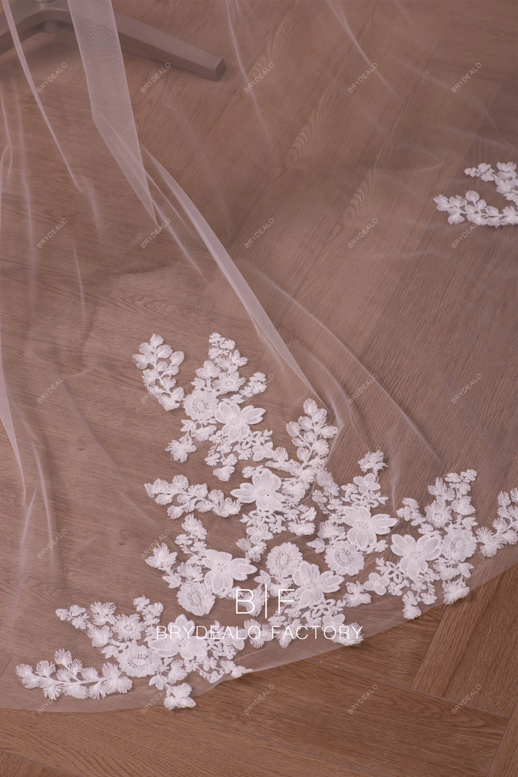 flower lace bridal veil