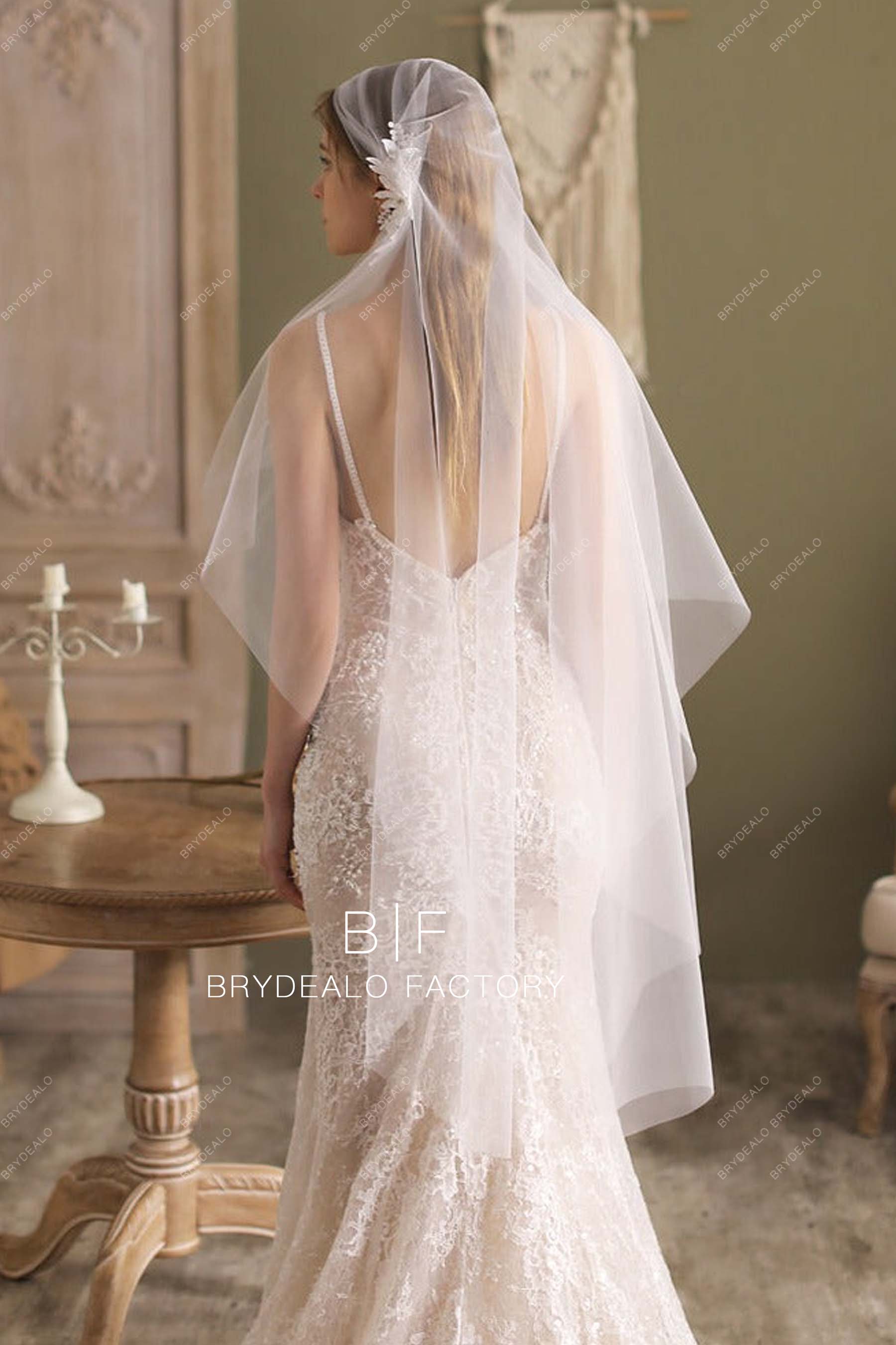 flowers cap veil wholesale ballet length wedding veil