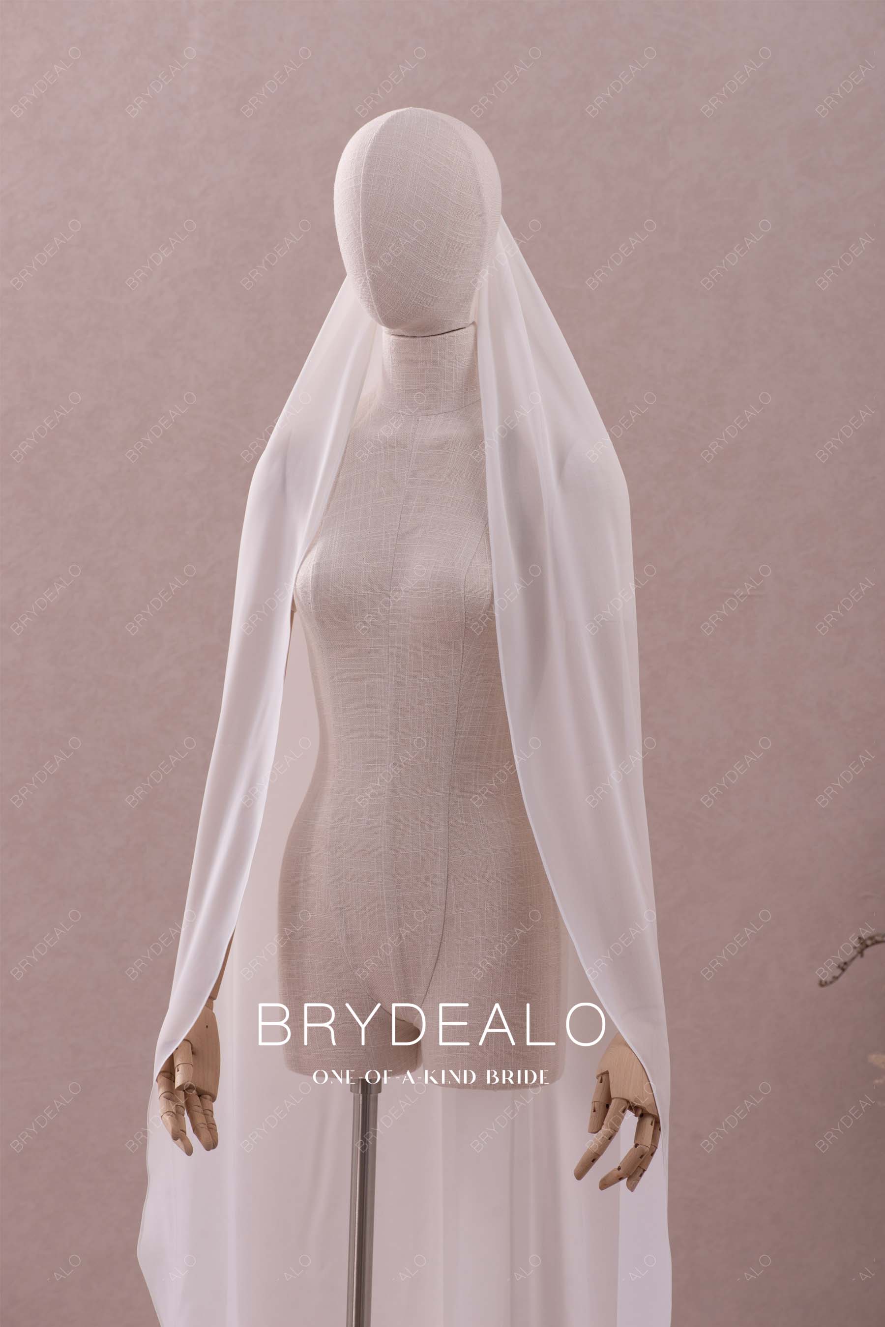 flowing chiffon bridal veil