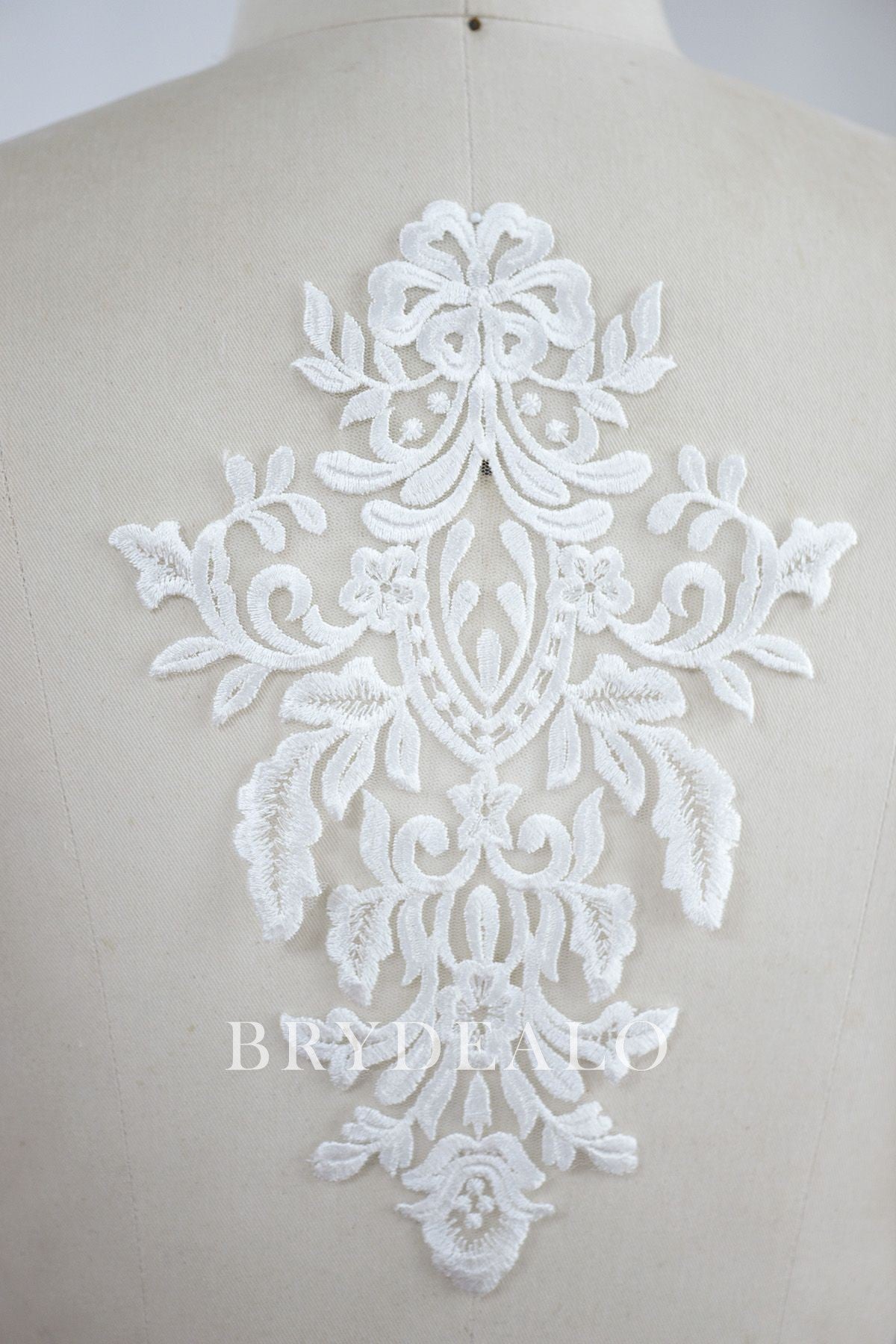 Symmetrical Abstract Bridal Lace Applique for Wholesale