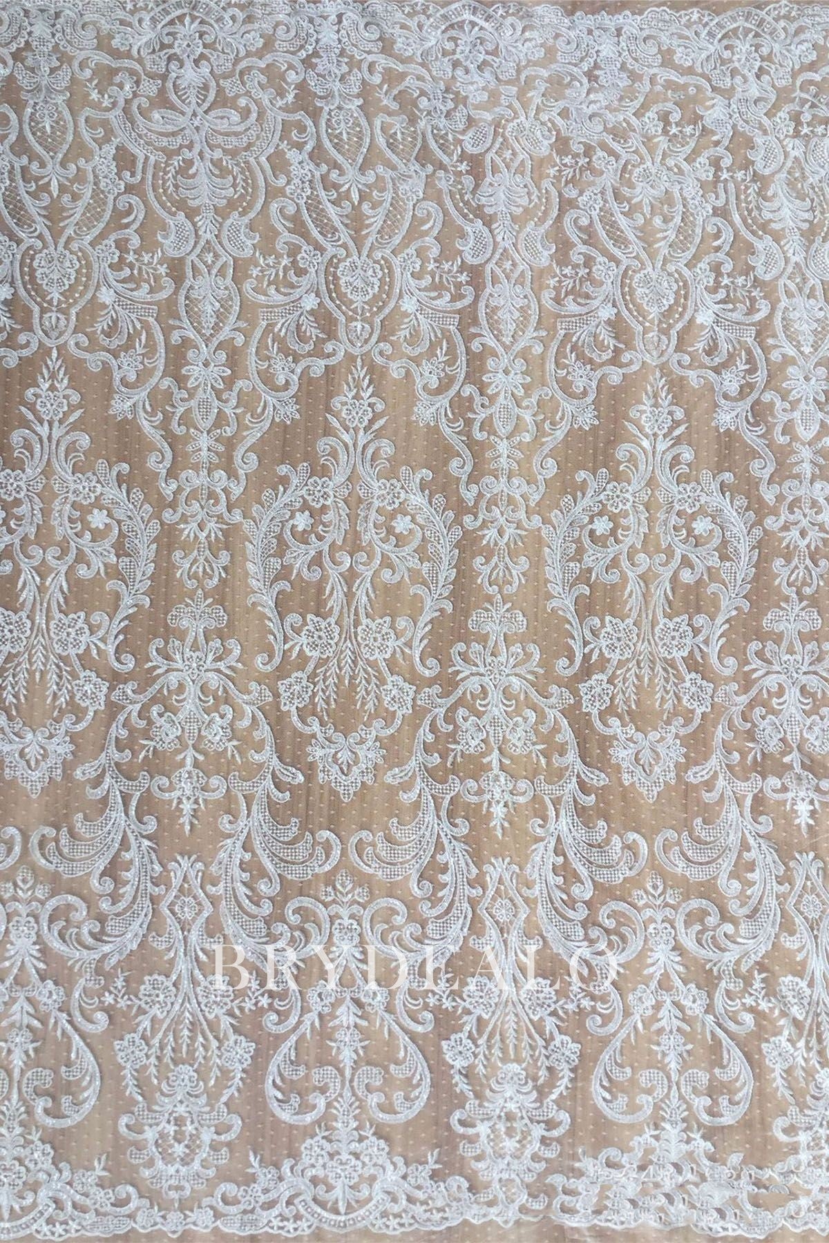  Symmetrical Corded Lace Fabric
