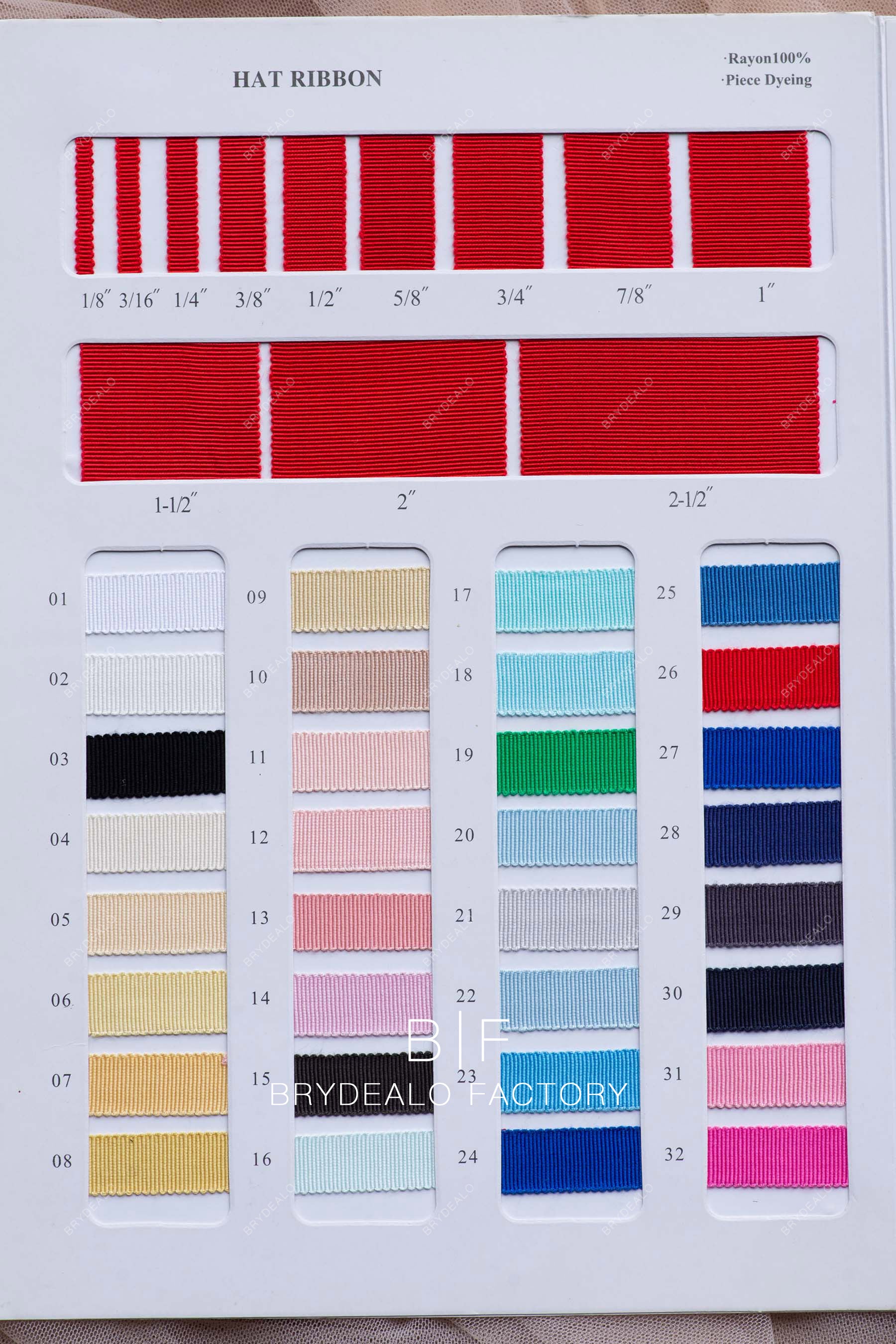grosgrain ribbon color chart