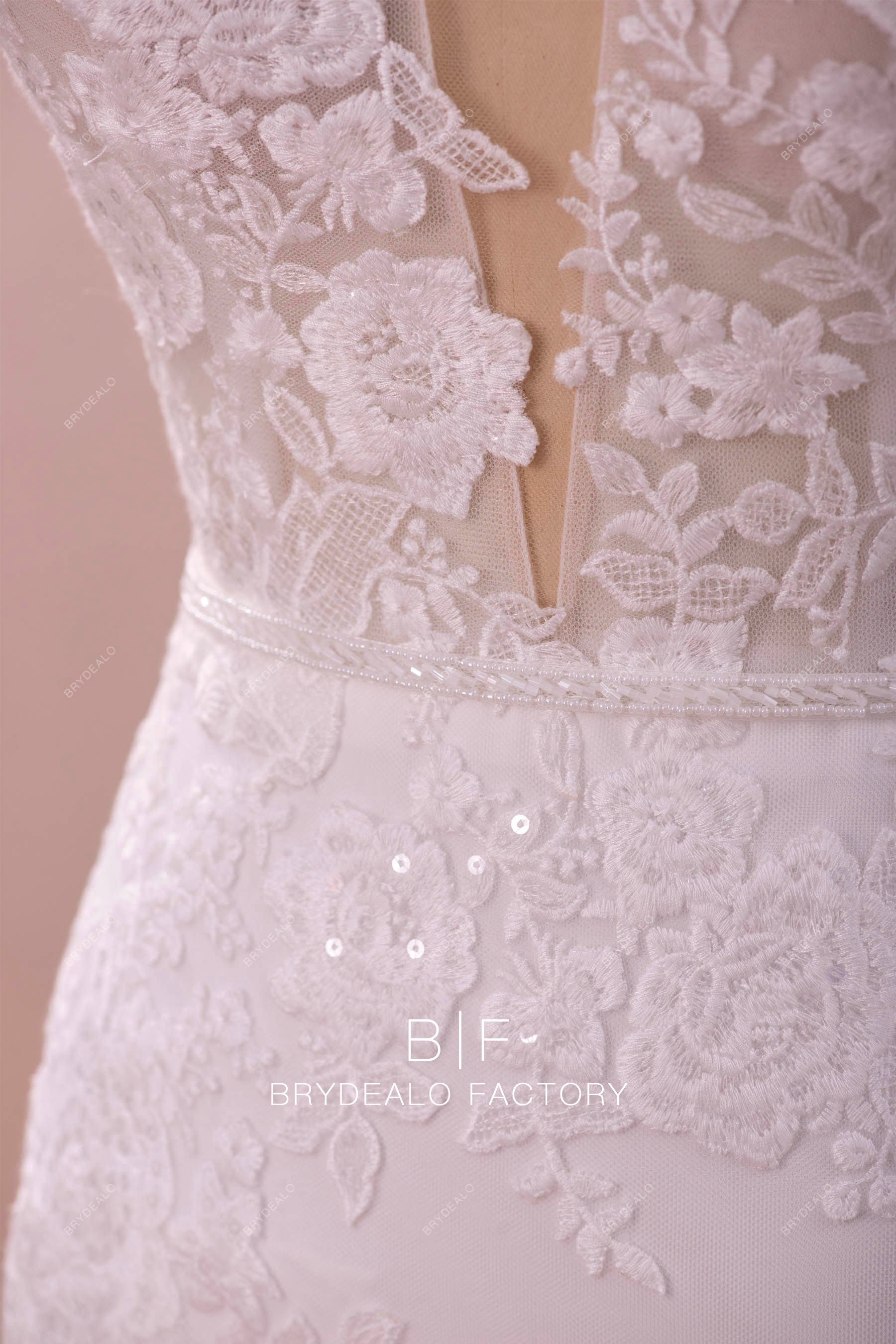 hand-sewn bridal belt