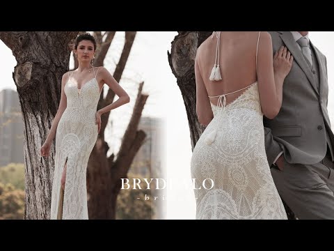 Boho Lace Tassel Fit & Flare Wedding Dress for Wholesale