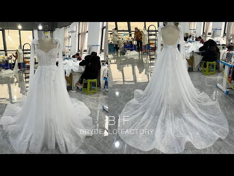 wholesale corset sweetheart A-line shoulder veil wedding dress