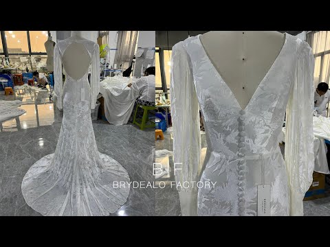 wholesale burnout velvet wedding dress video