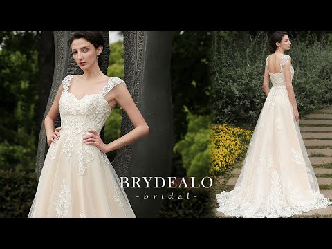 Lace Strap Sweetheart Neck Wedding Dress for Wholesale