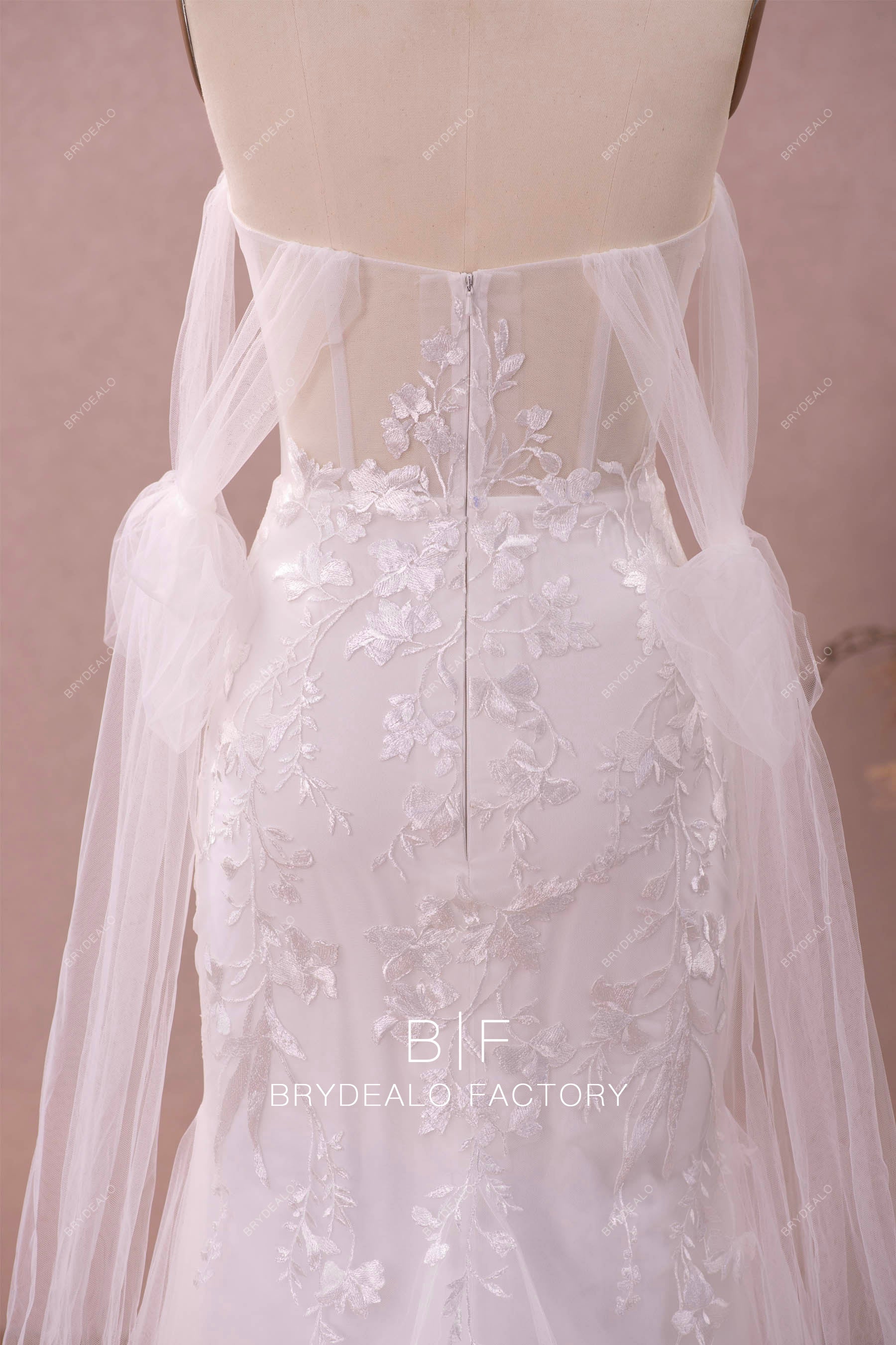illusion bodice lace wedding dress
