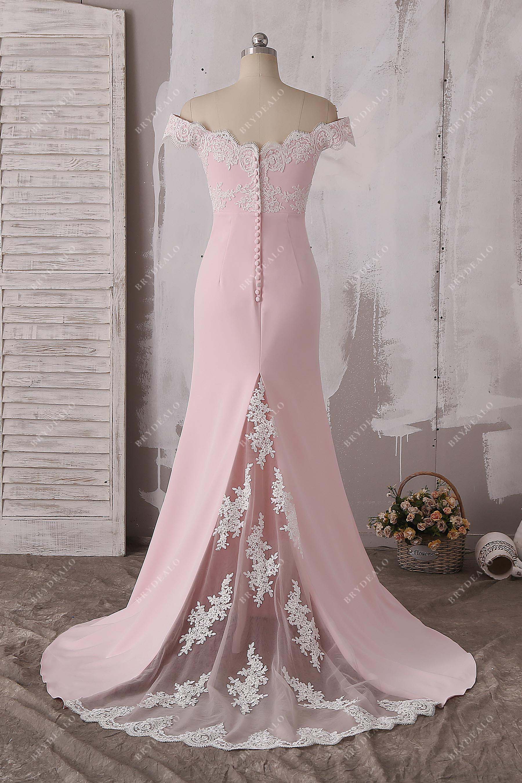 illusion lace godet mermaid dress