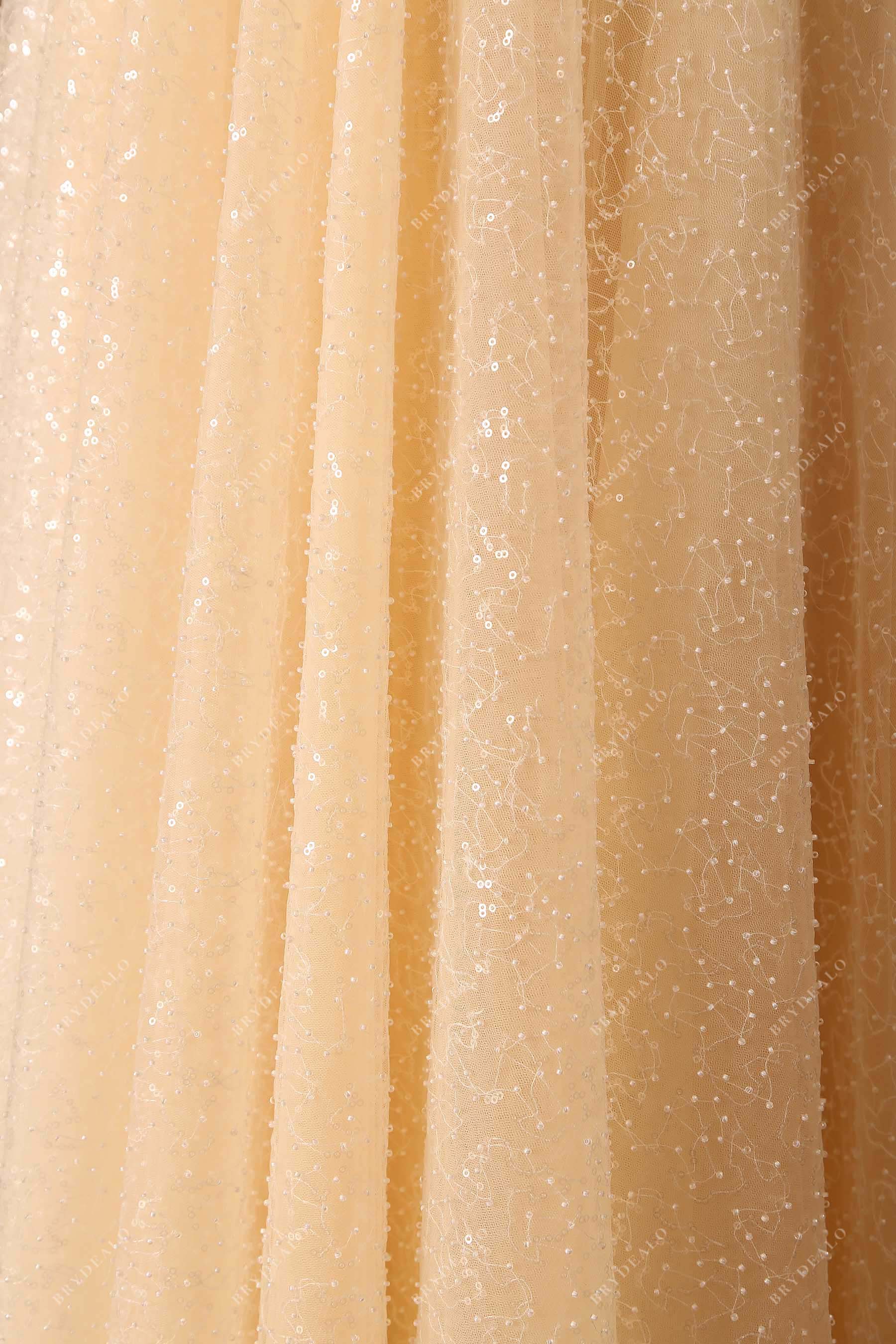 ivory sparkly beads tulle skirt