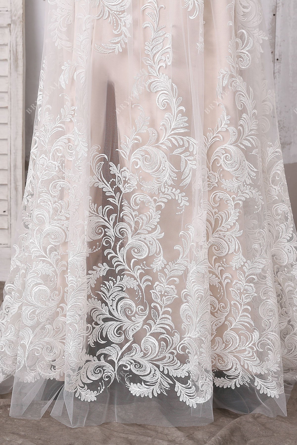 lace A-line wedding dress