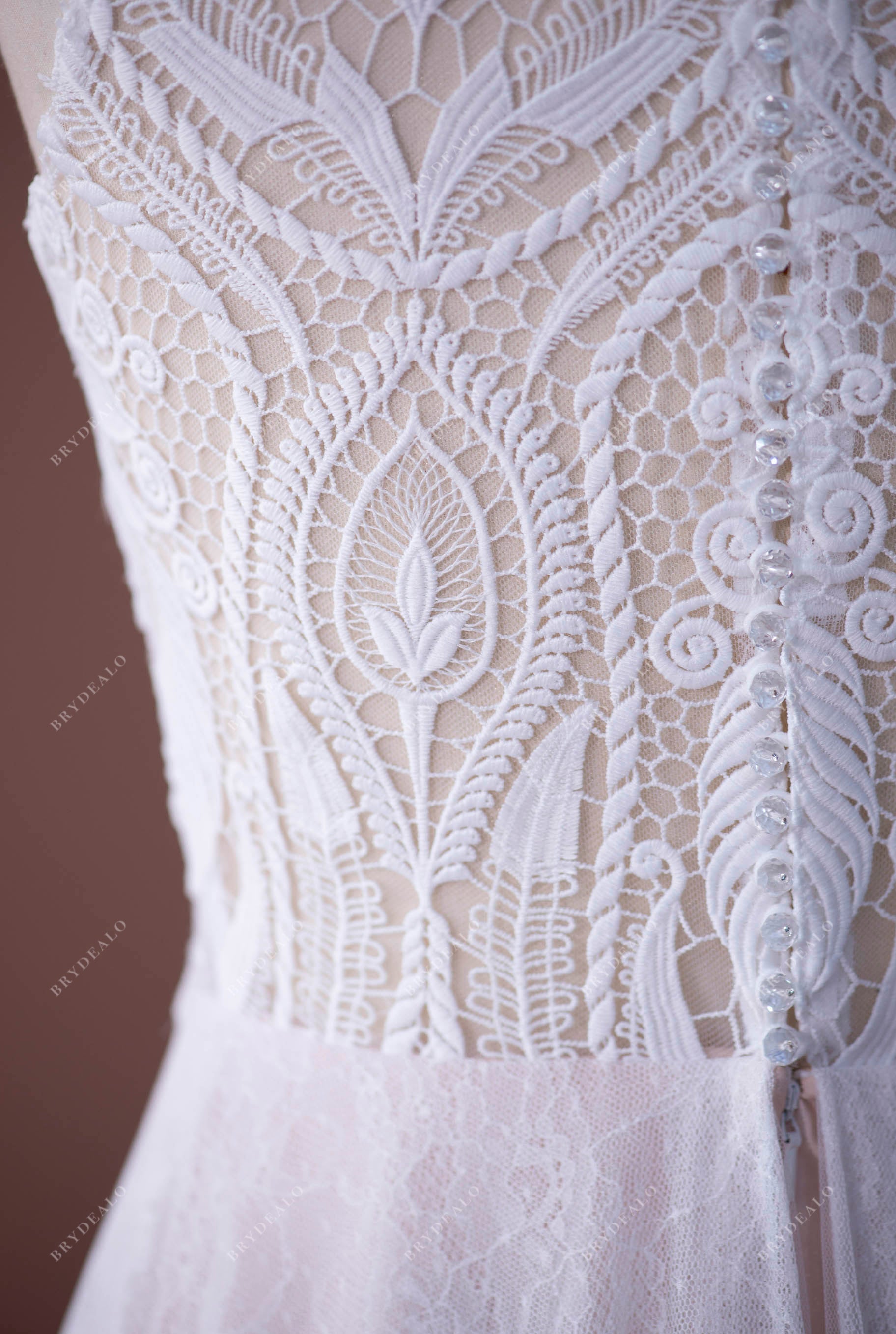 lace boho wedding dress