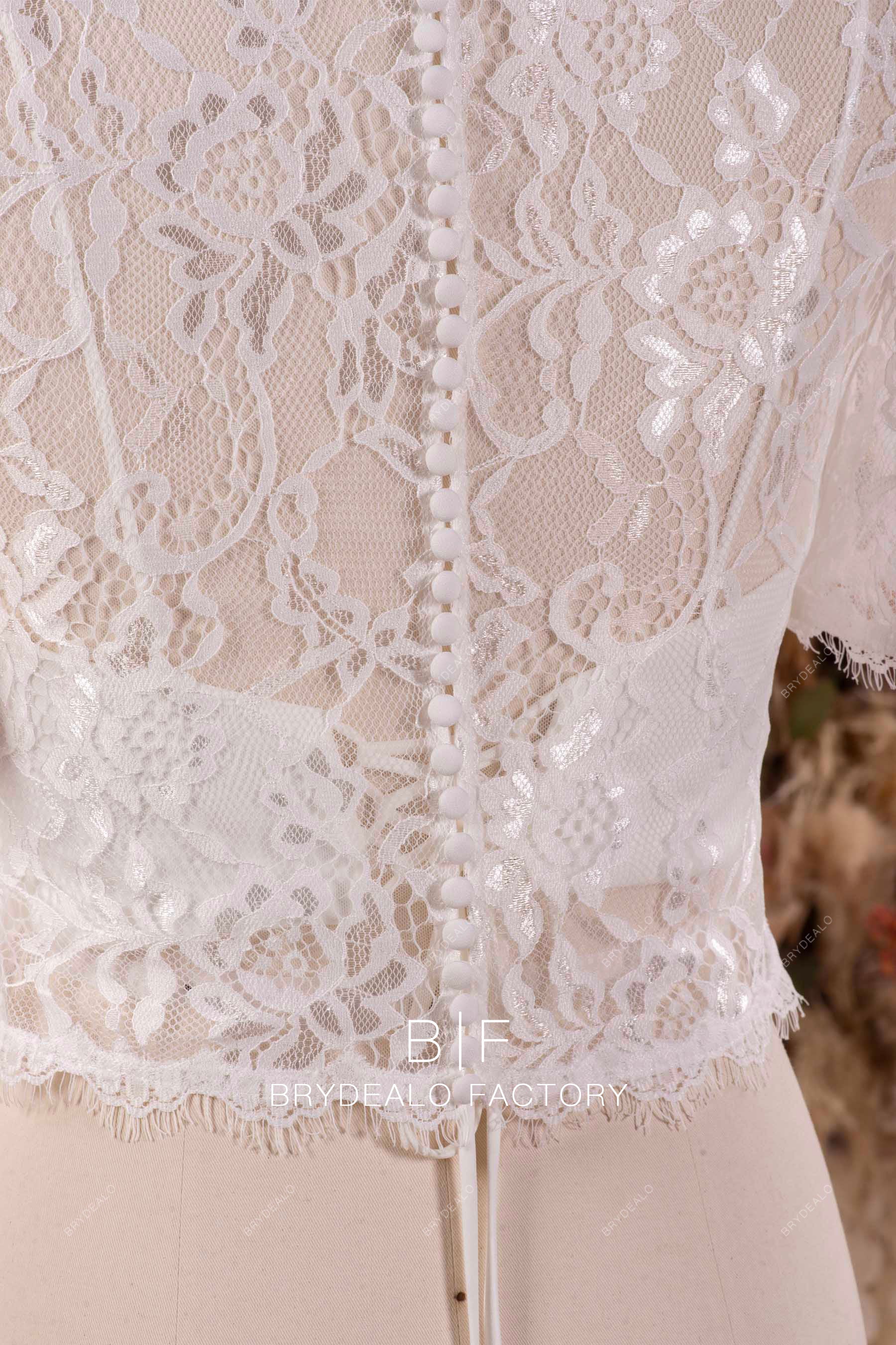 lace bridal top with removable bustier