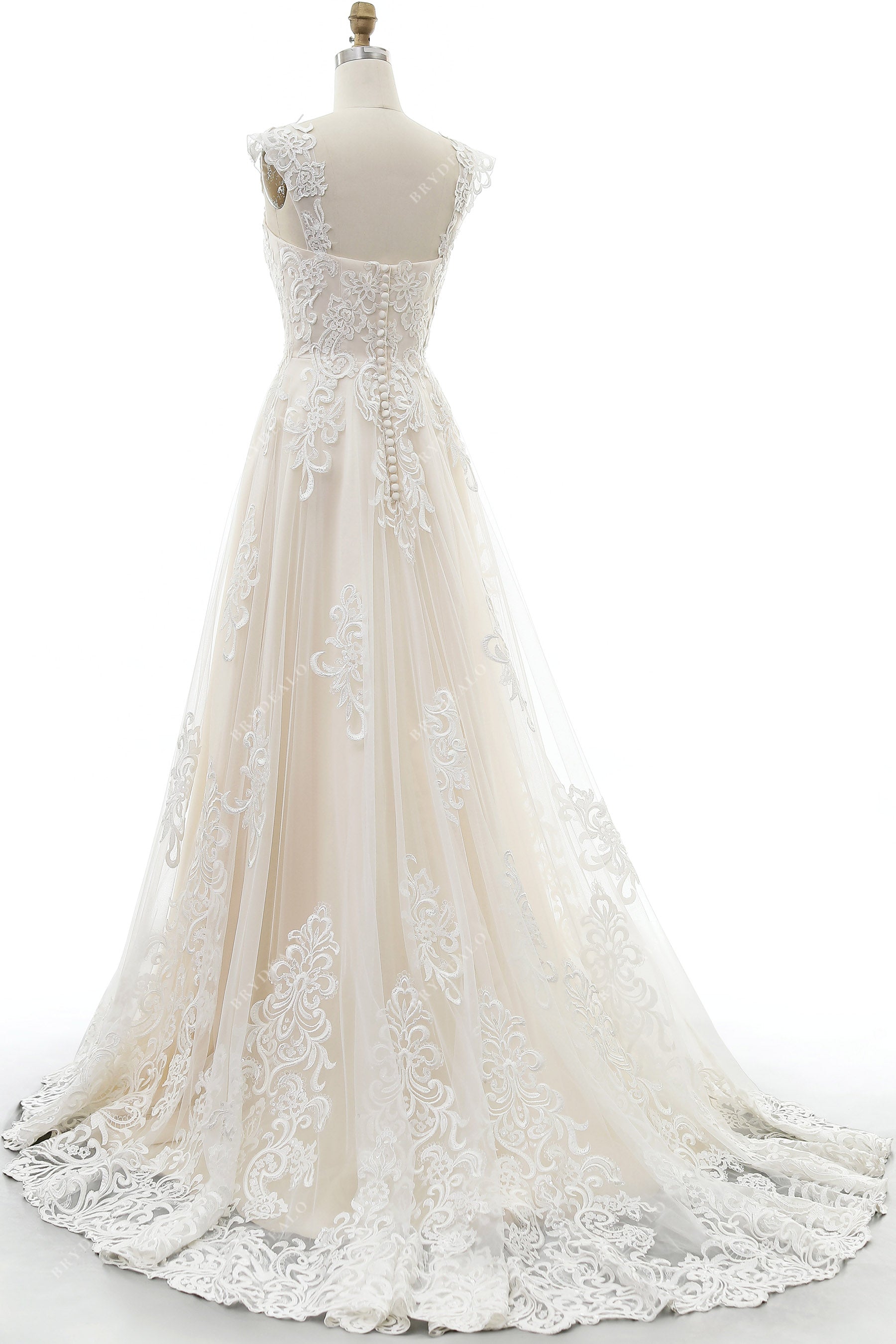 court train wholesale lace bridal dress