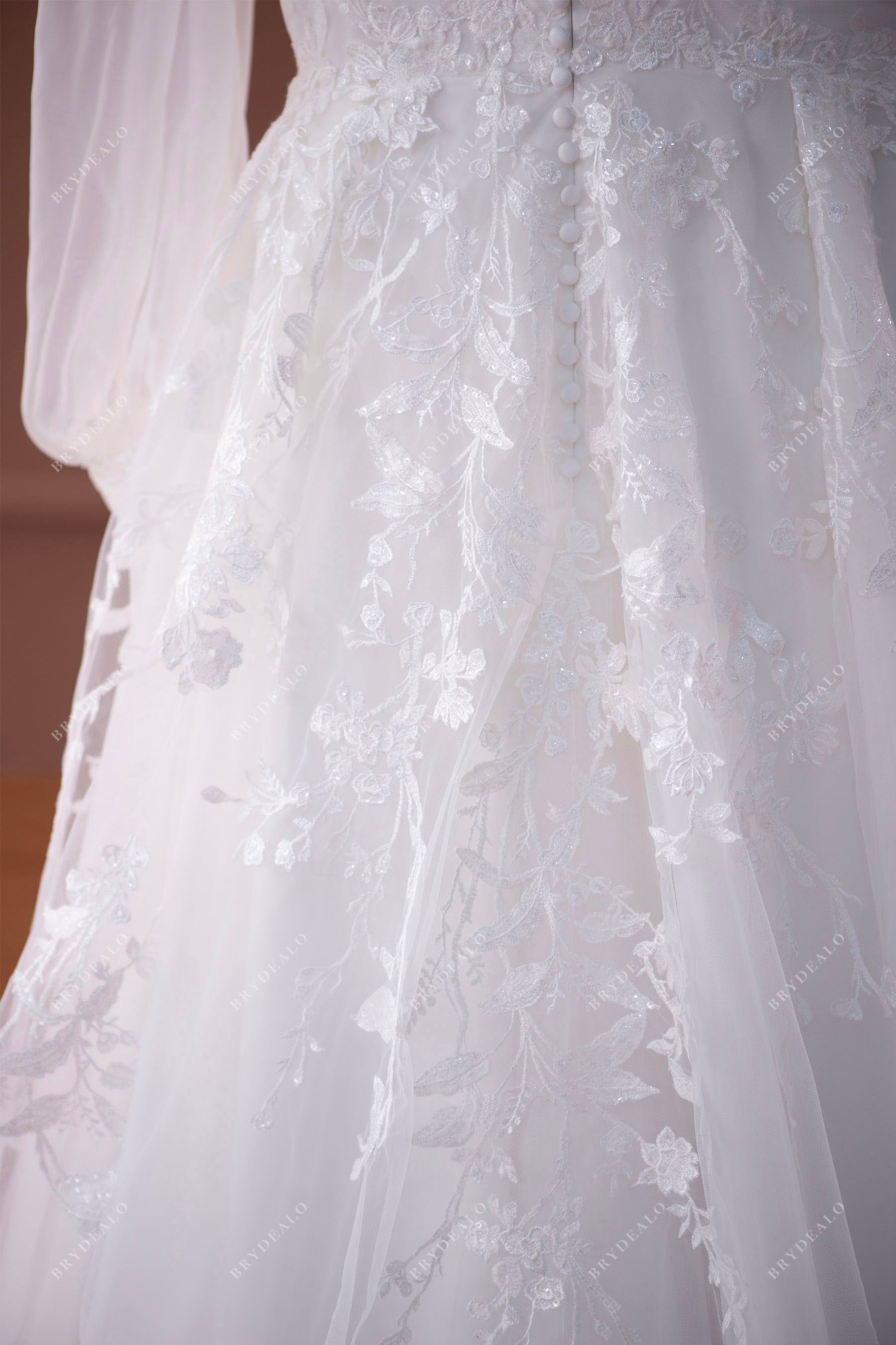 lace A-line wedding gown