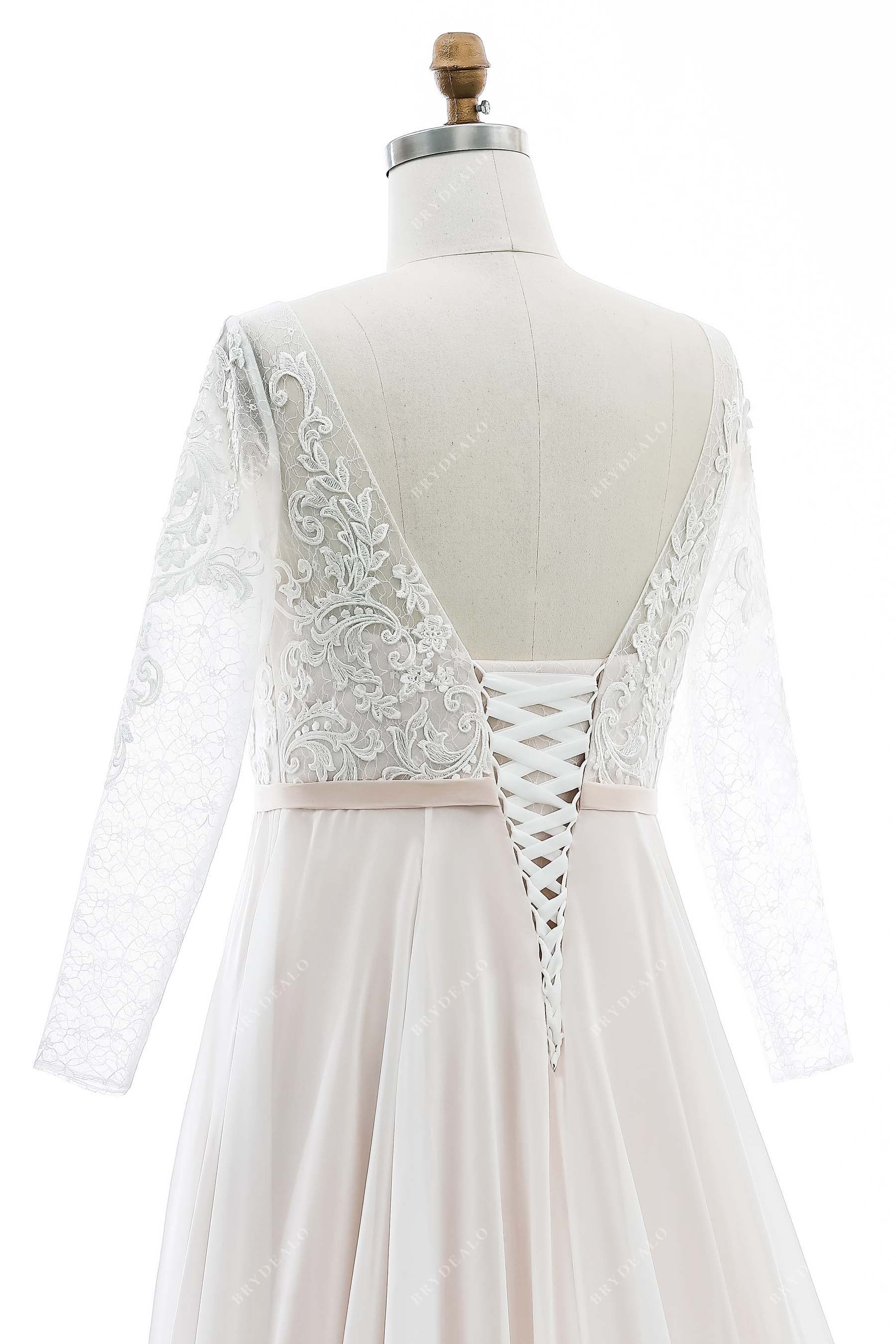 lace-up back bridal dress