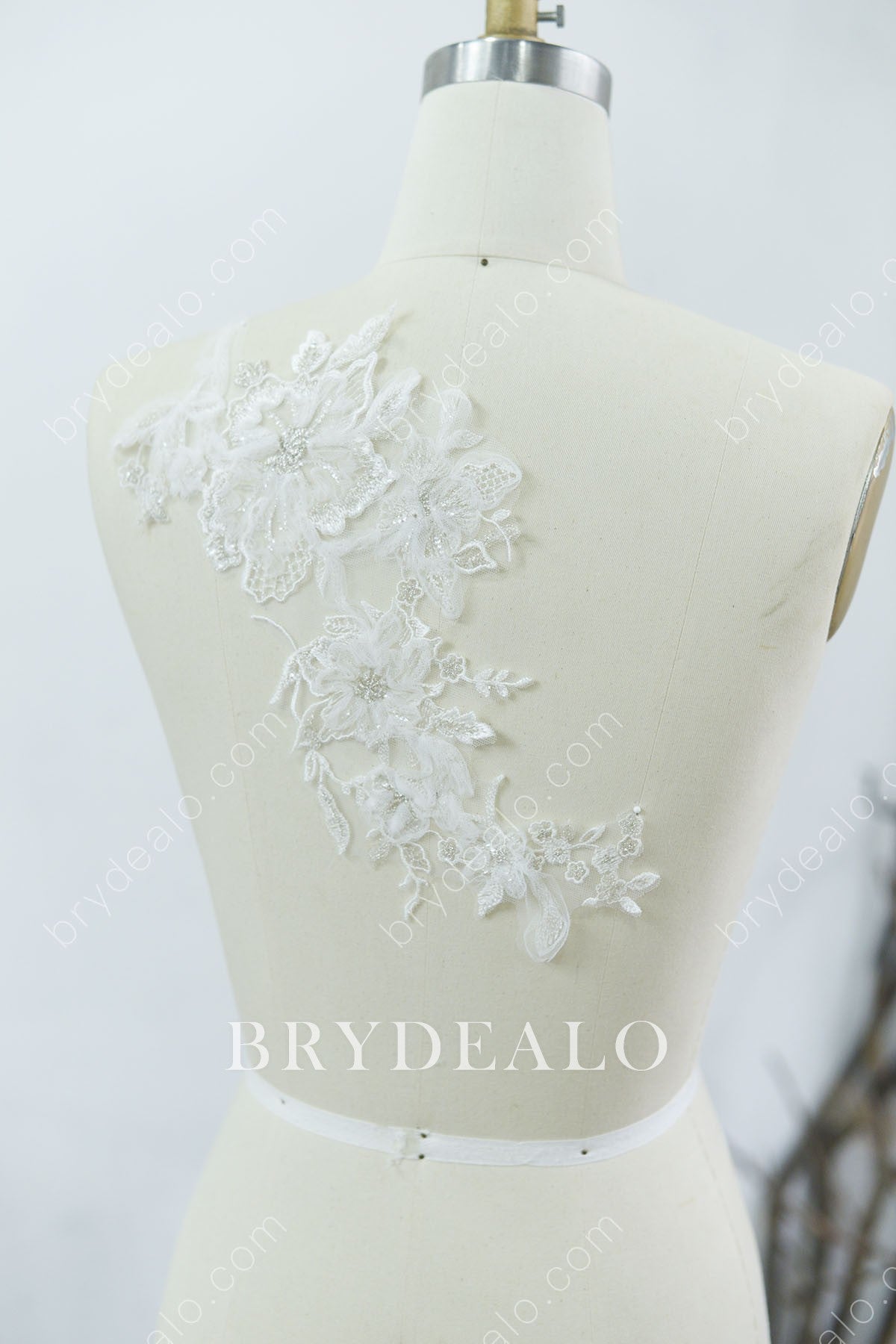 Wholesale Fairy 3D Tulle Flower Embroidery Lace Applique