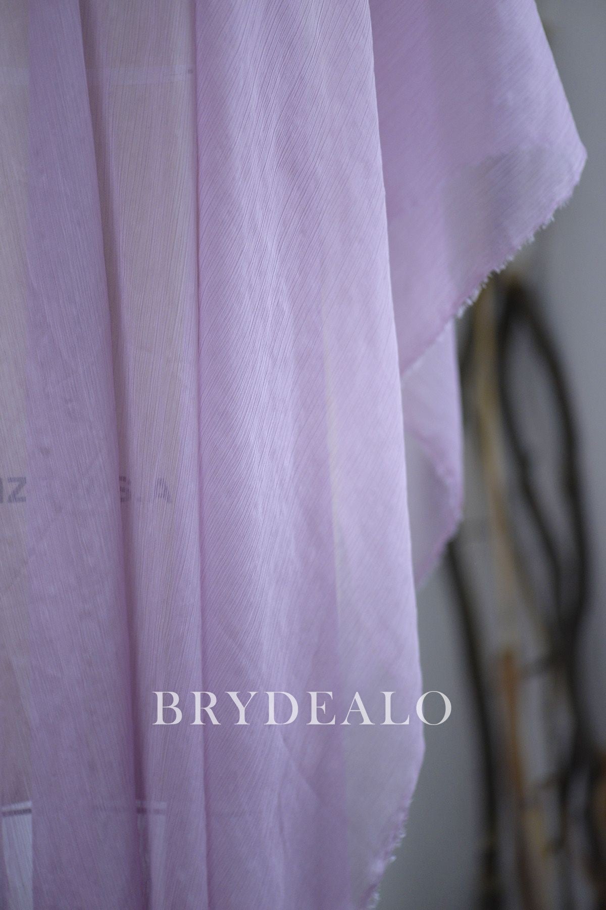Flowing Lilac Polyester Chiffon Crepe
